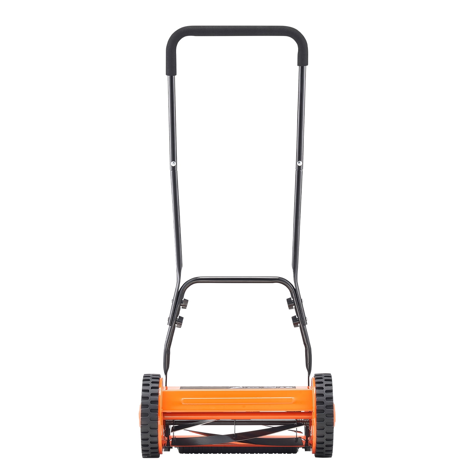 KFFKFF Manual Push Reel Lawn Mower, 5-Blade Cutting System, Adjustable Height, Includes Grass Collection Bag (16 in) eooyu
