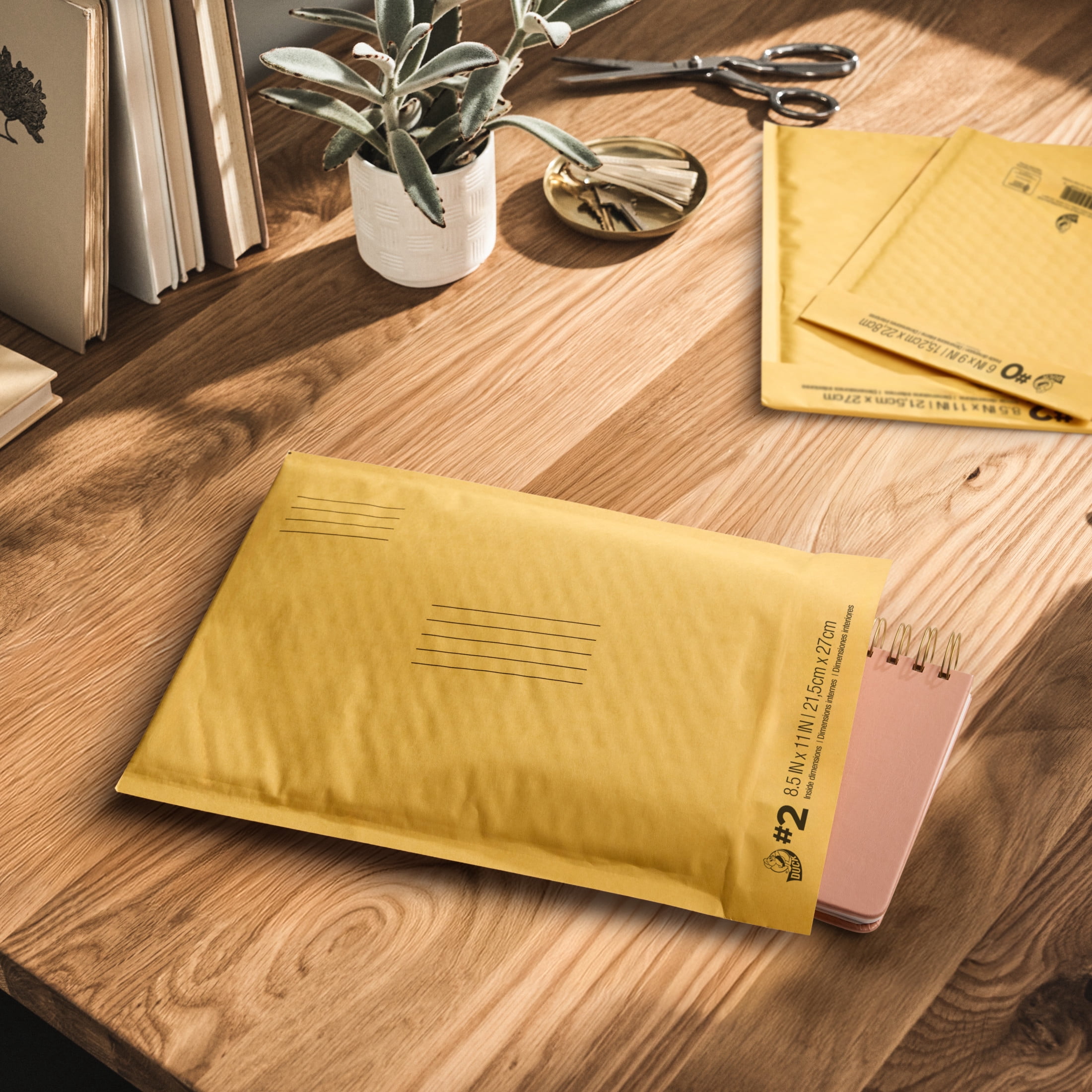 Duck Self-Seal Kraft Bubble Mailers, Padded Shipping Envelopes for Secure Mailing (Yellow, 8.5 in x 11 in, 12 Pack) a8ara
