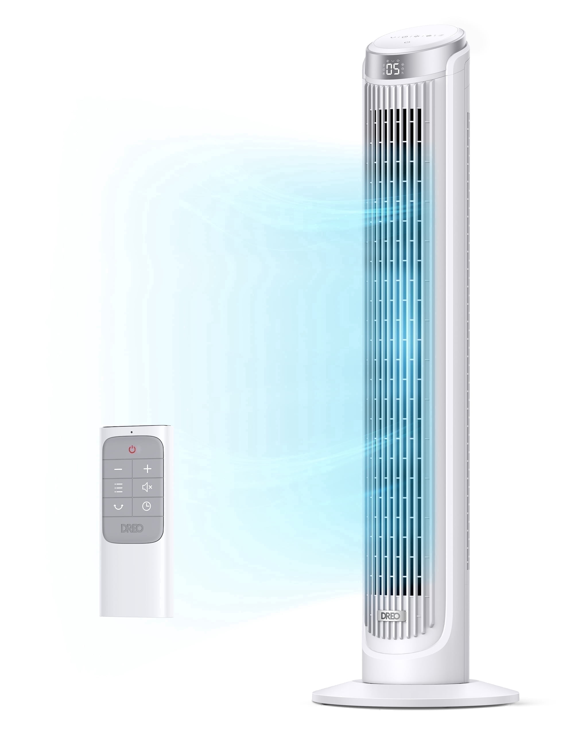 DREO Tower Fan 40 in Oscillating Bladeless Floor Fan with Remote Control (White, 40 in) top4a