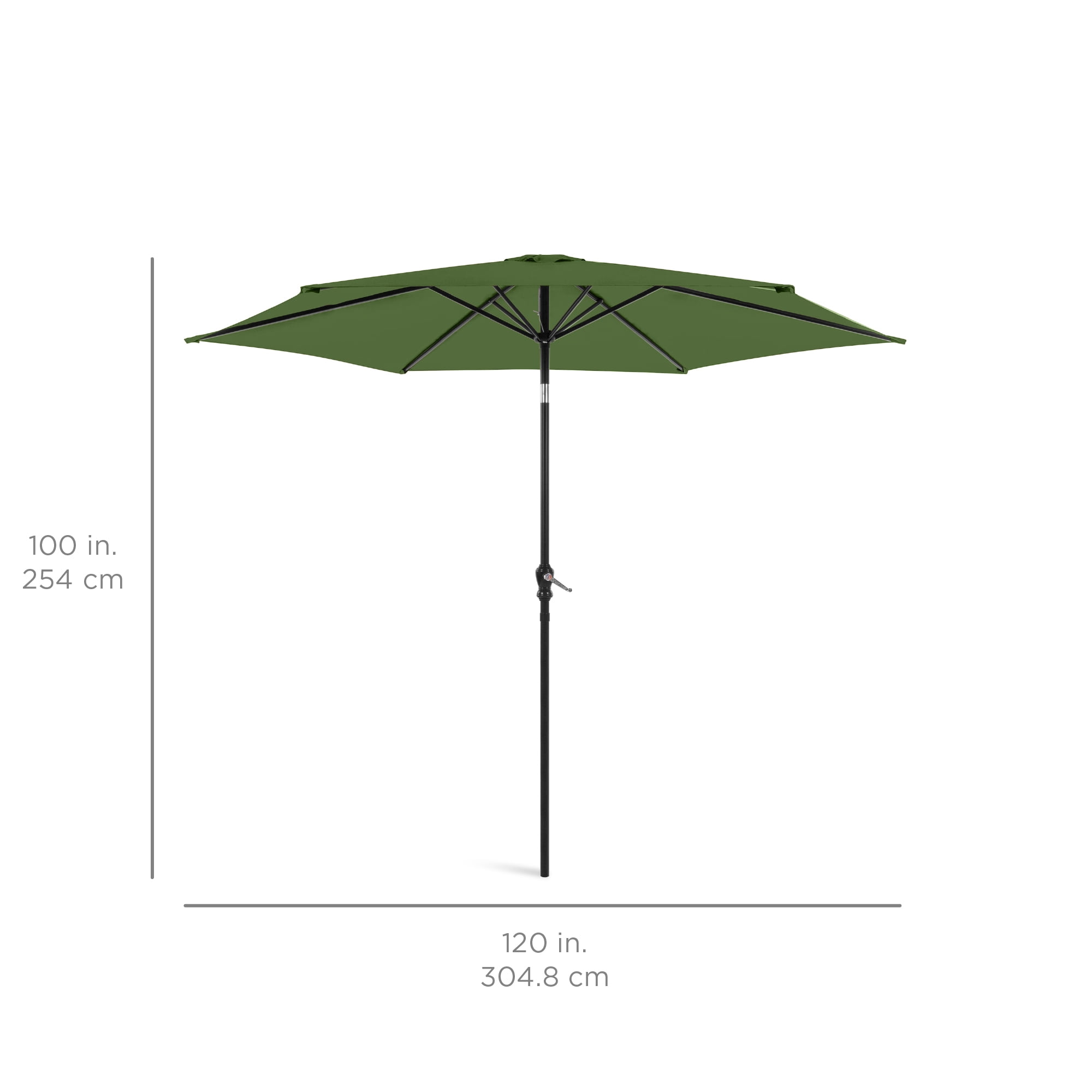 Best Choice Products 10ft Outdoor Steel Market Patio Umbrella (Fern, 10 ft) cwsce - Image 7