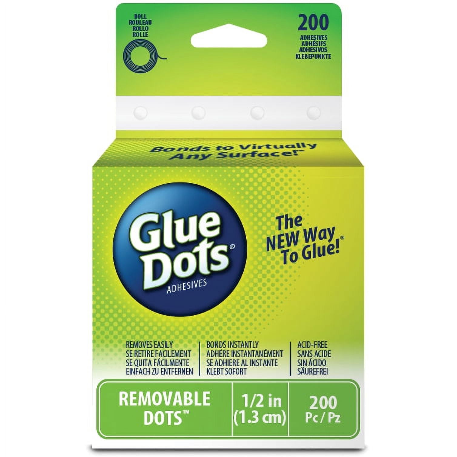 Glue Dots Removable Adhesive Craft Dots (Clear, 200 Count) ztd19