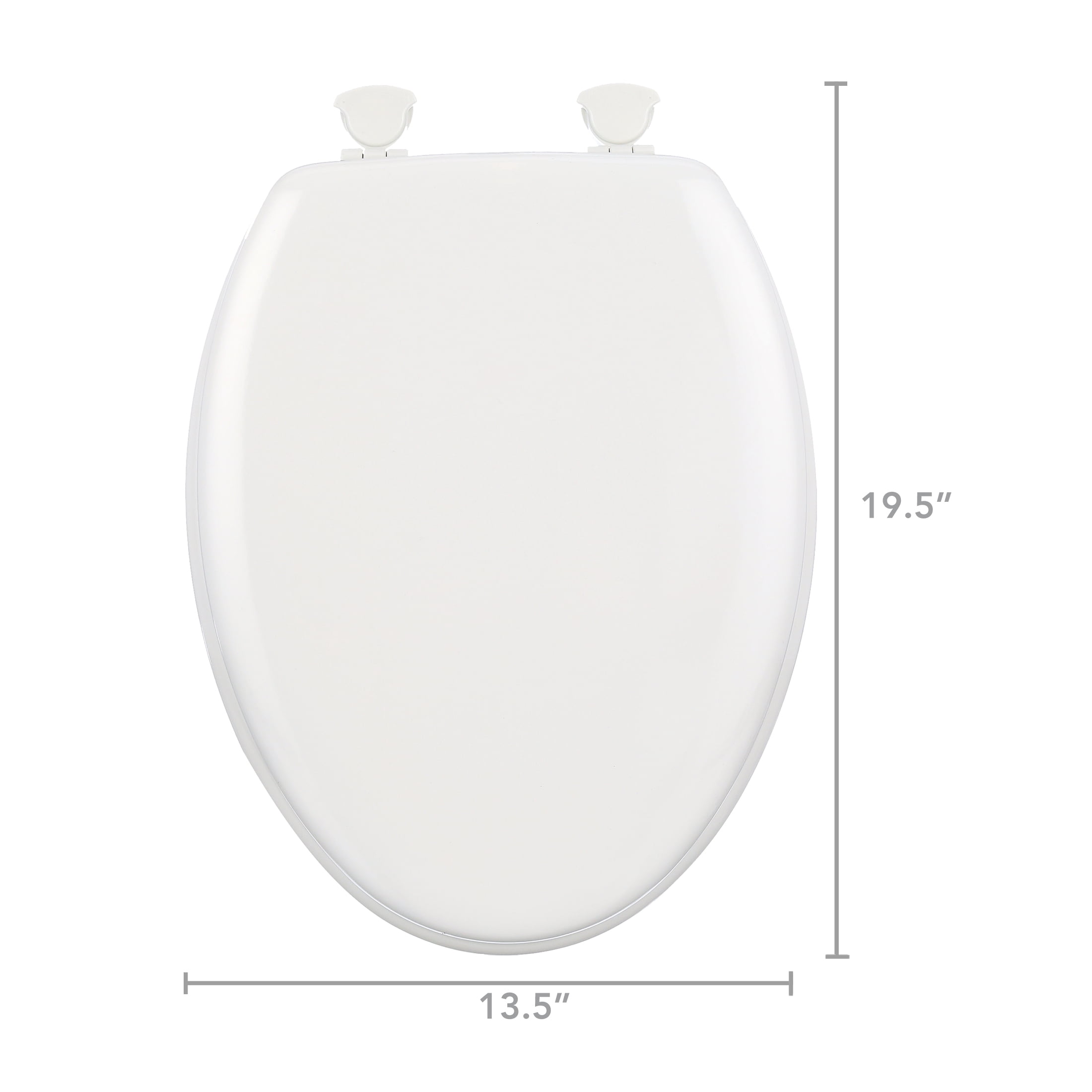 Mayfair Lift-Off Elongated Enameled Wood Toilet Seat (White, 18.5 in) tqikq