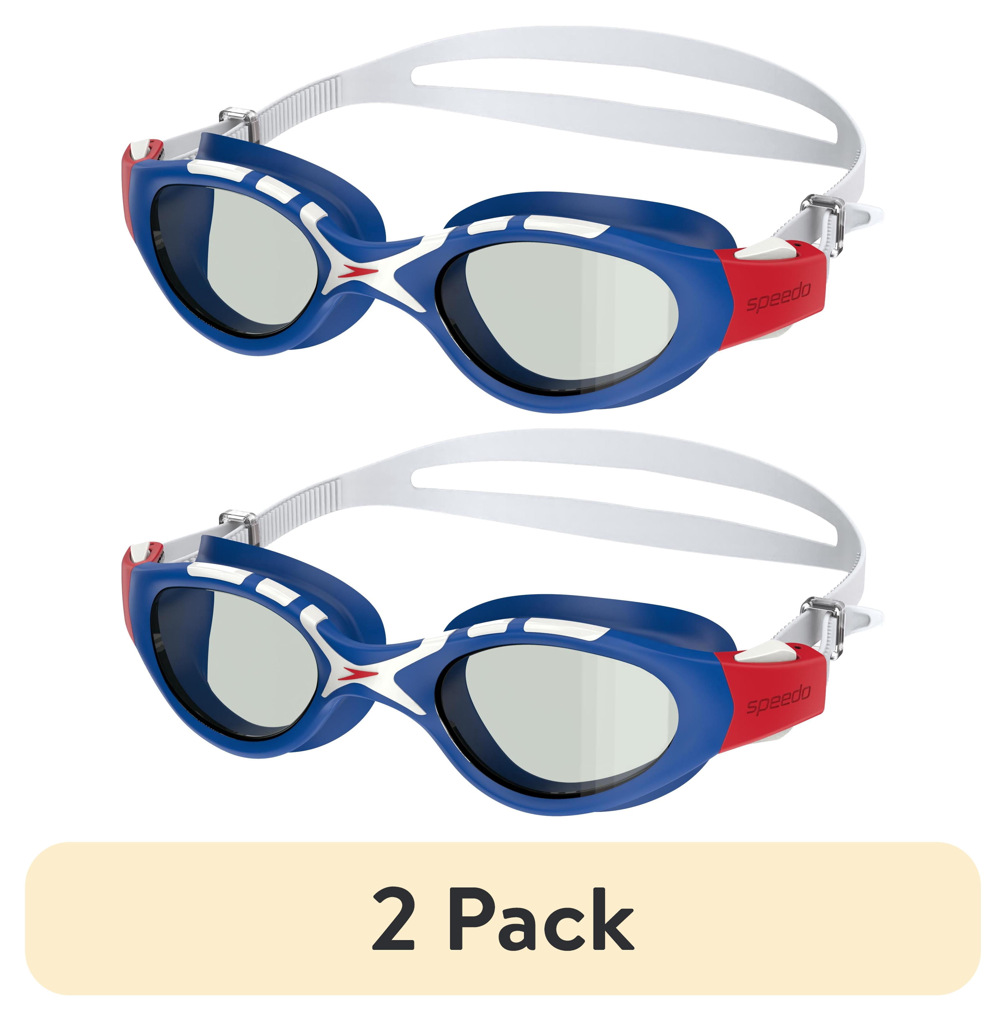 Speedo Junior Seabreeze Swim Goggles Anti-Fog UV Protection (Silver, 2 Pack) nn4sd