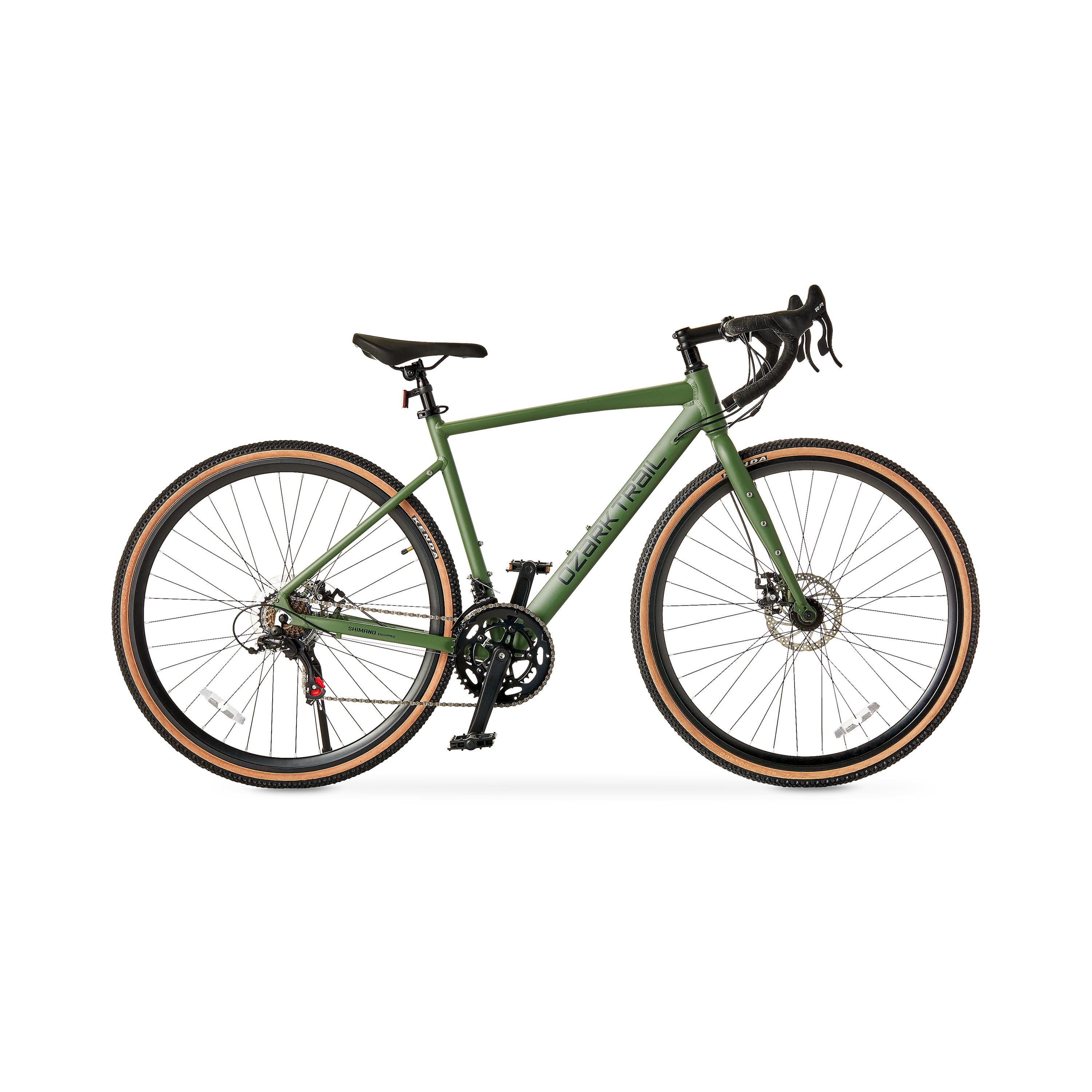 Ozark Trail 700C G.1 Explorer Drop Bar Gravel Bike (Green, Small Frame) ngbju