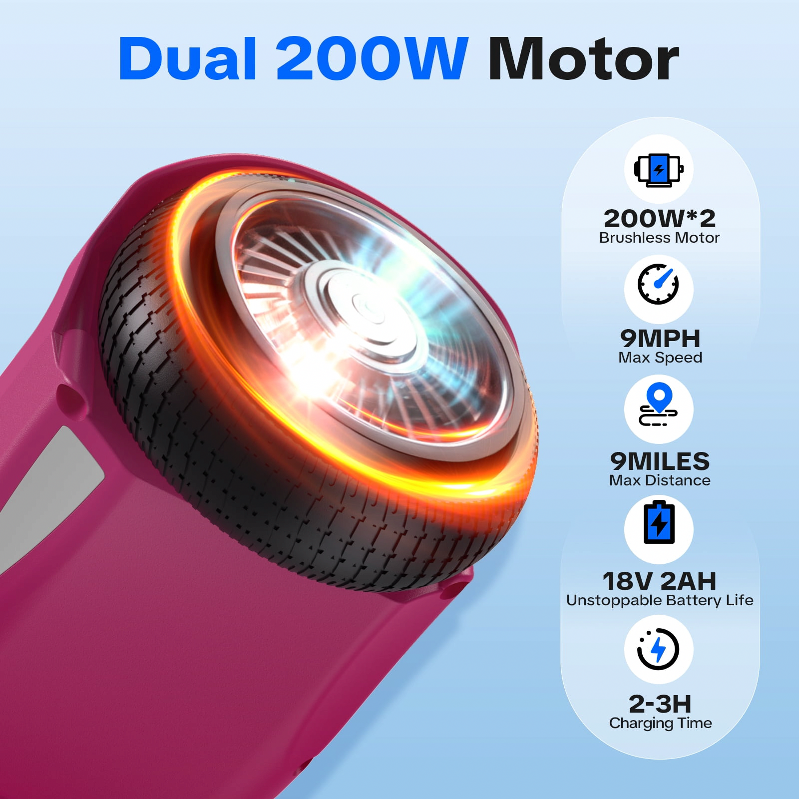 Tcdjtc Self-Balancing Hoverboard with Bluetooth Speaker and LED Lights (6.5 in Wheels) deynl