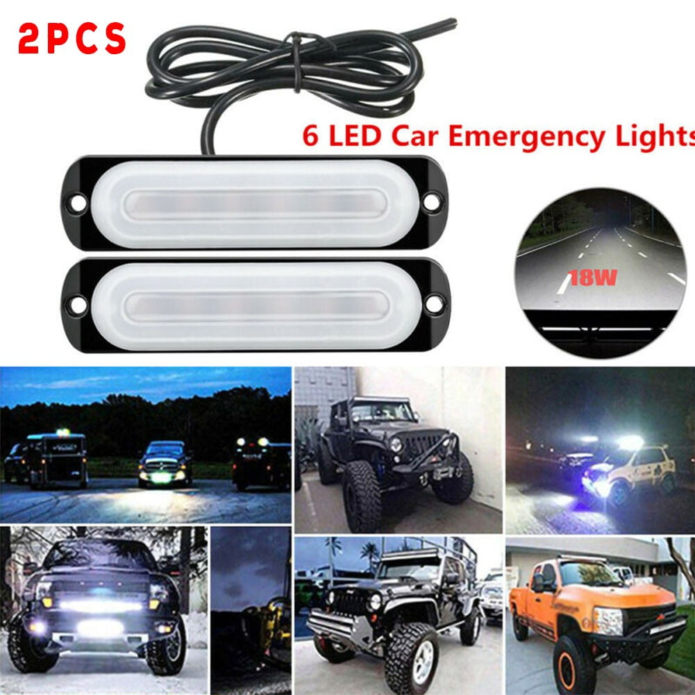 Fancy Blades 18W 6-LED Offroad Work Light Bar High-Intensity Driving Fog Lamp (Grey, 2-Pack) m1poh