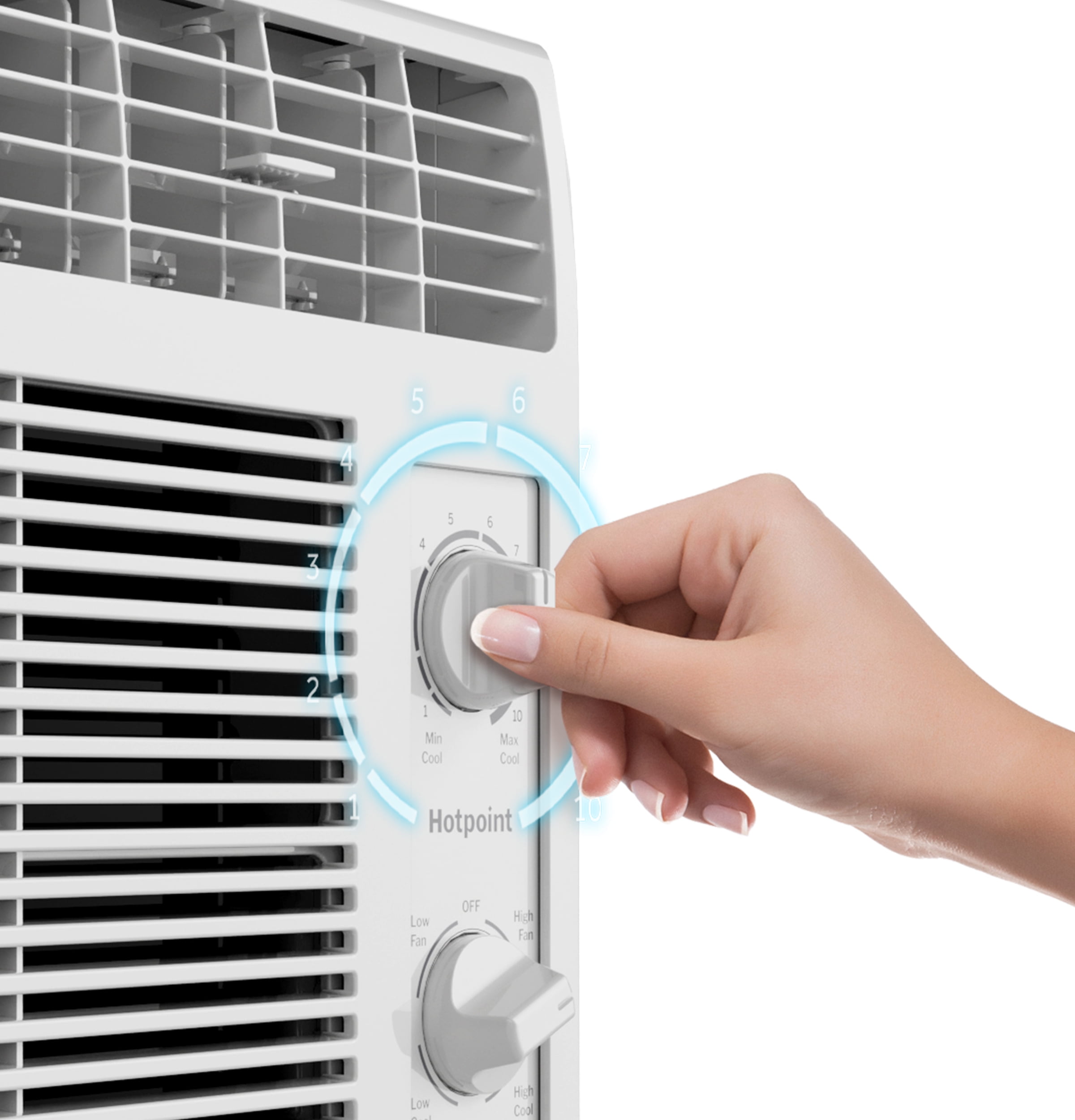 Hotpoint 5000 BTU Mechanical Window Air Conditioner (White, 150 sq. ft. Coverage) hdm0h