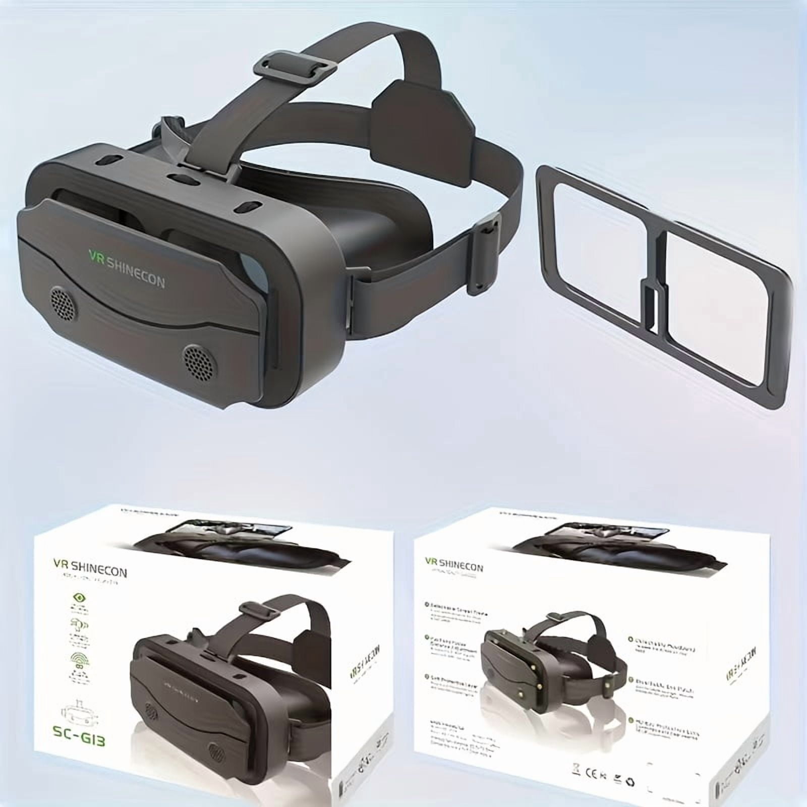 FANRUINA VRPro 2026 Virtual Reality Headset, 4K HD Immersive Gaming & Cinema Experience (Black, 4.5–7 in) 895n1