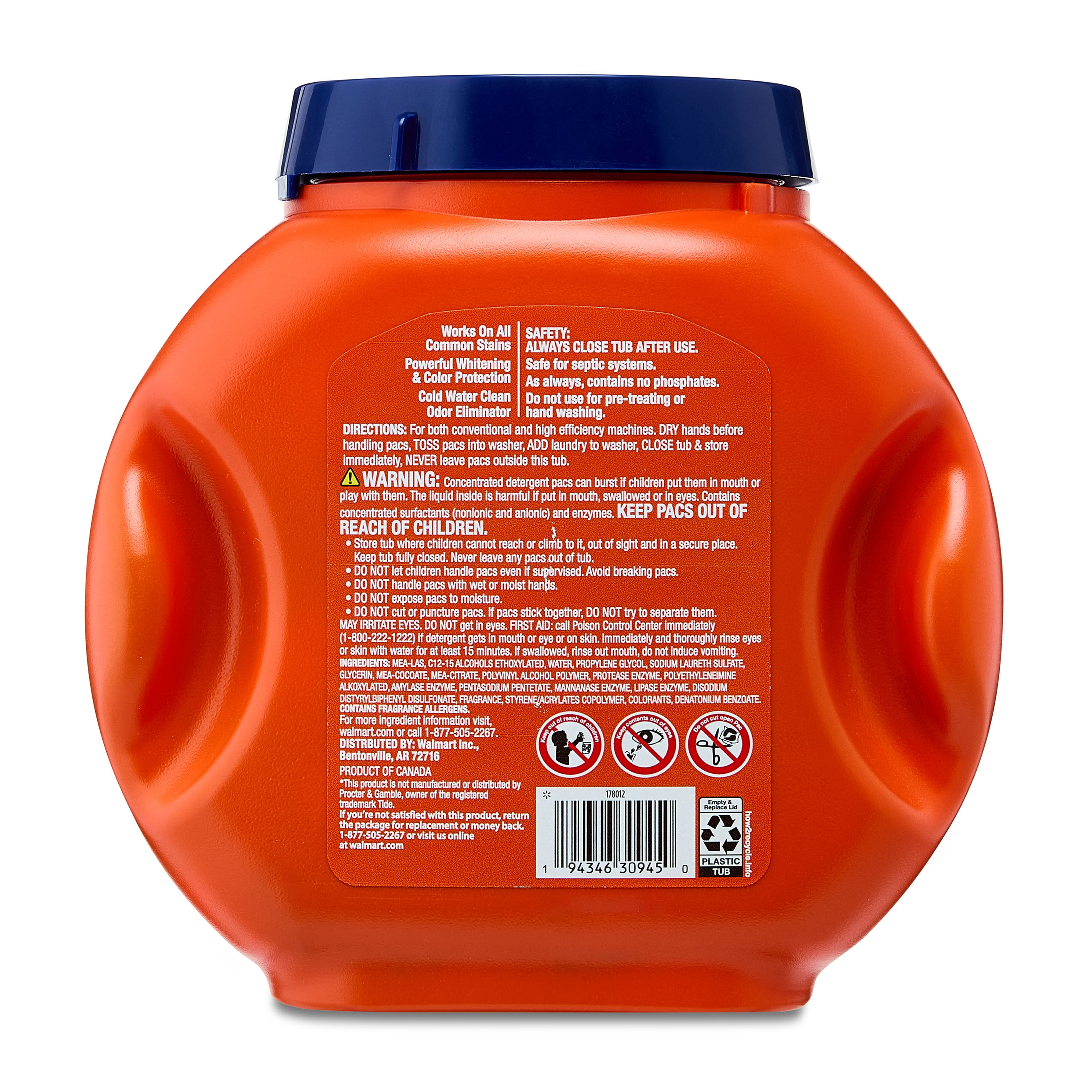 Great Value Premium Clean Laundry Pacs, Original Scent (42 Count) uo4v8