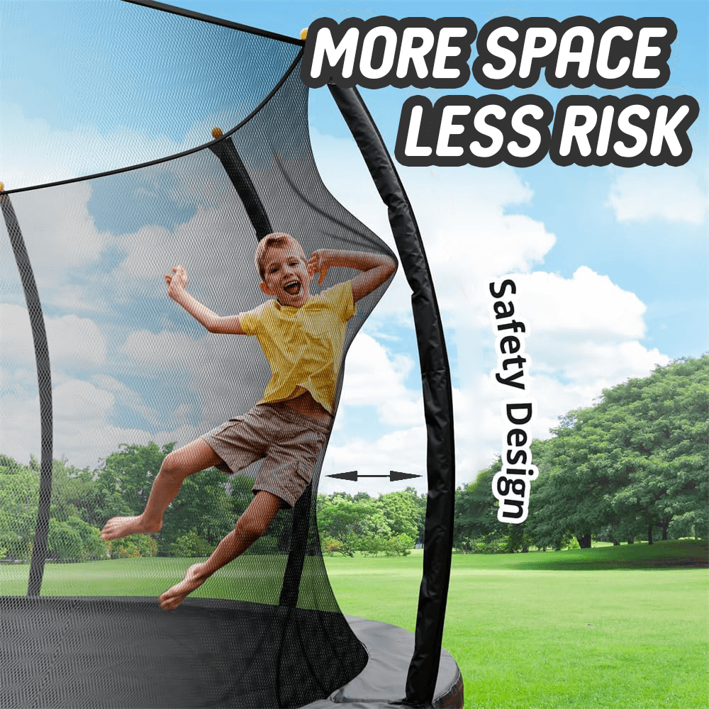 Shengchao Trade 12ft Recreational Trampoline with Safety Enclosure, Basketball Hoop, and Ladder (Black, 1000 lb) ojoir