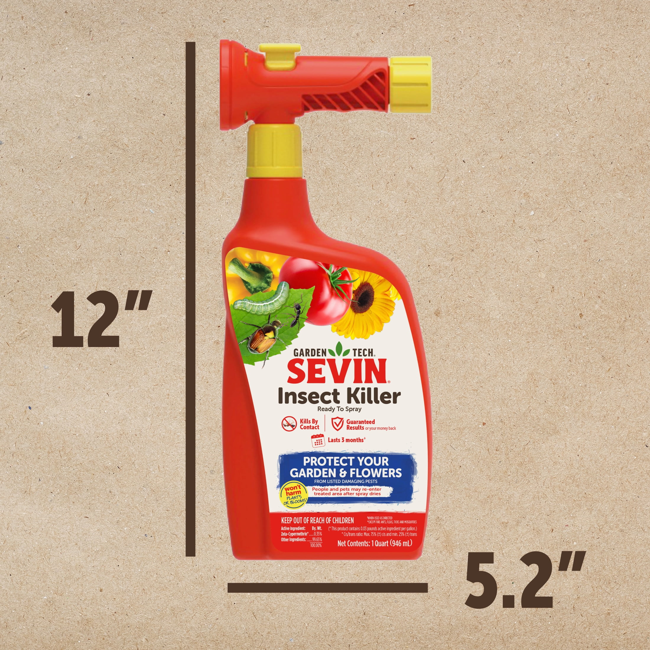 Sevin Ready-to-Spray Insect Killer for Gardens and Flowers (32 fl oz) 4d22j