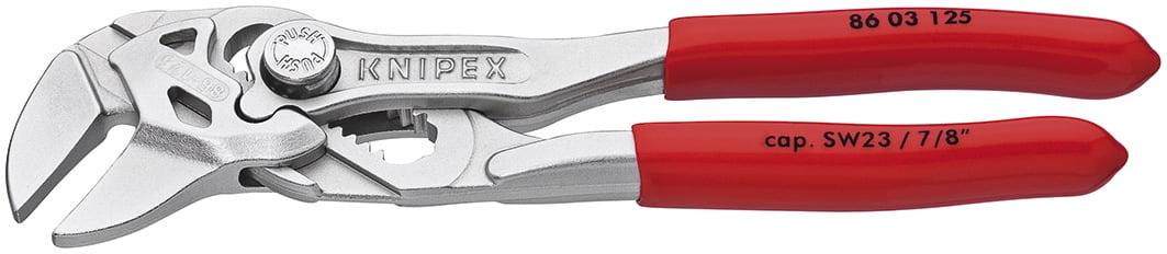 Knipex Tools 86 03 125 Mini Pliers Wrench, Smooth Parallel Jaws for Precision Gripping (Silver, 5 in) zpvcy
