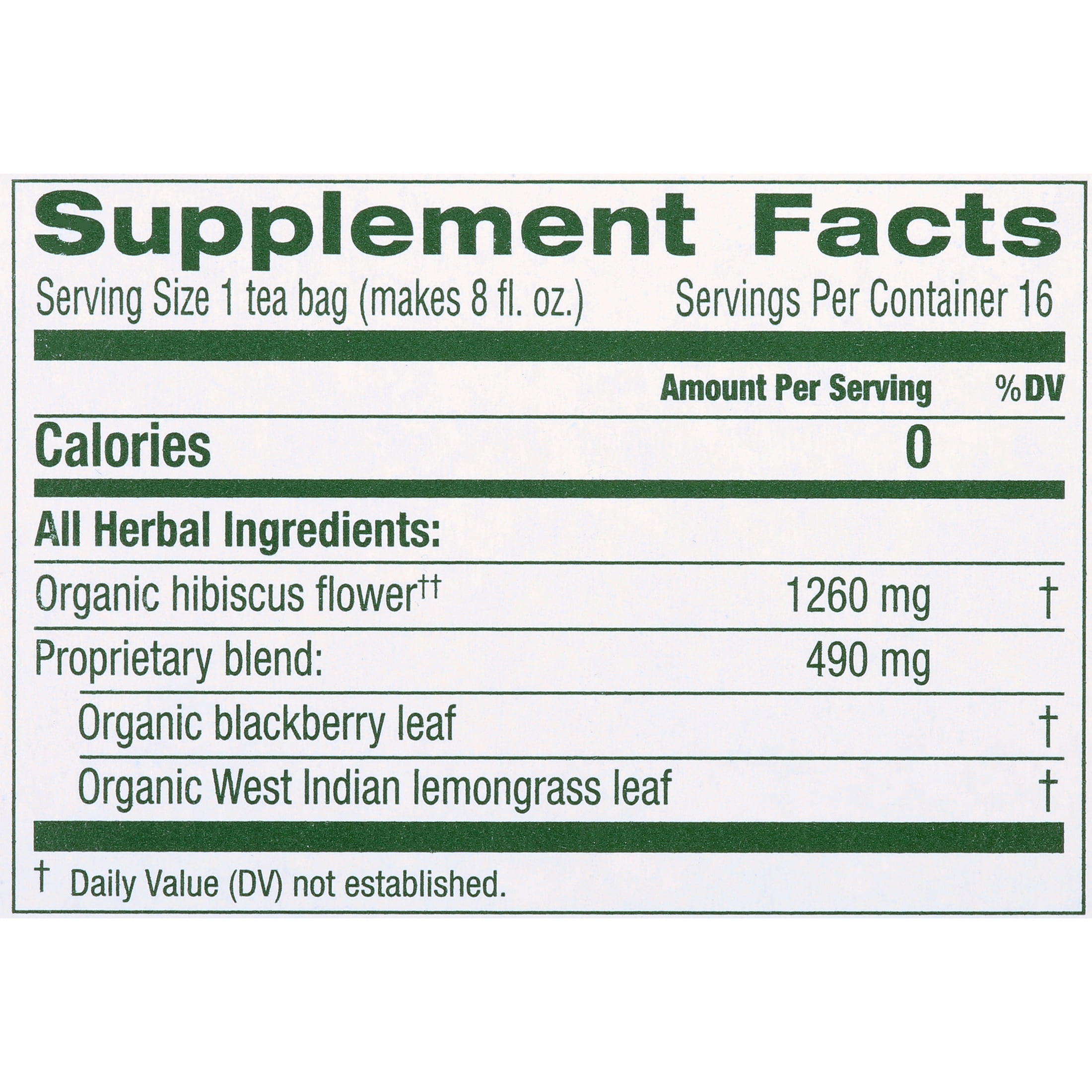 Traditional Medicinals Hibiscus Herbal Tea, Organic Caffeine-Free Tea Bags (16 Count) kdu0b