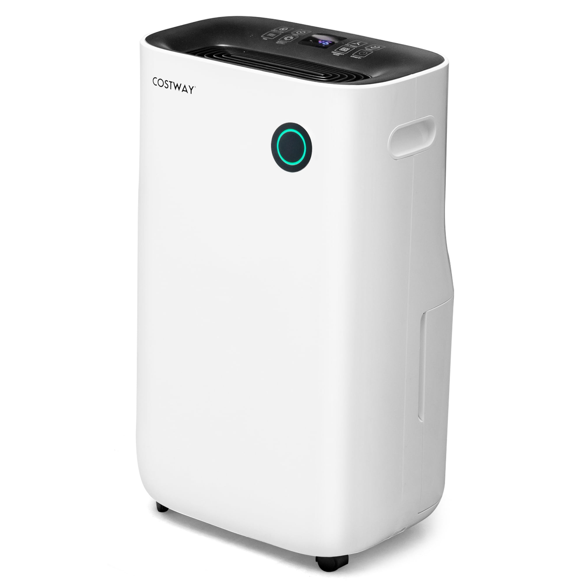 Costway Quiet Dehumidifier for Home and Basements with 5 Modes and 4,500 Sq. Ft. Coverage (White, 19-Pint) kf12d