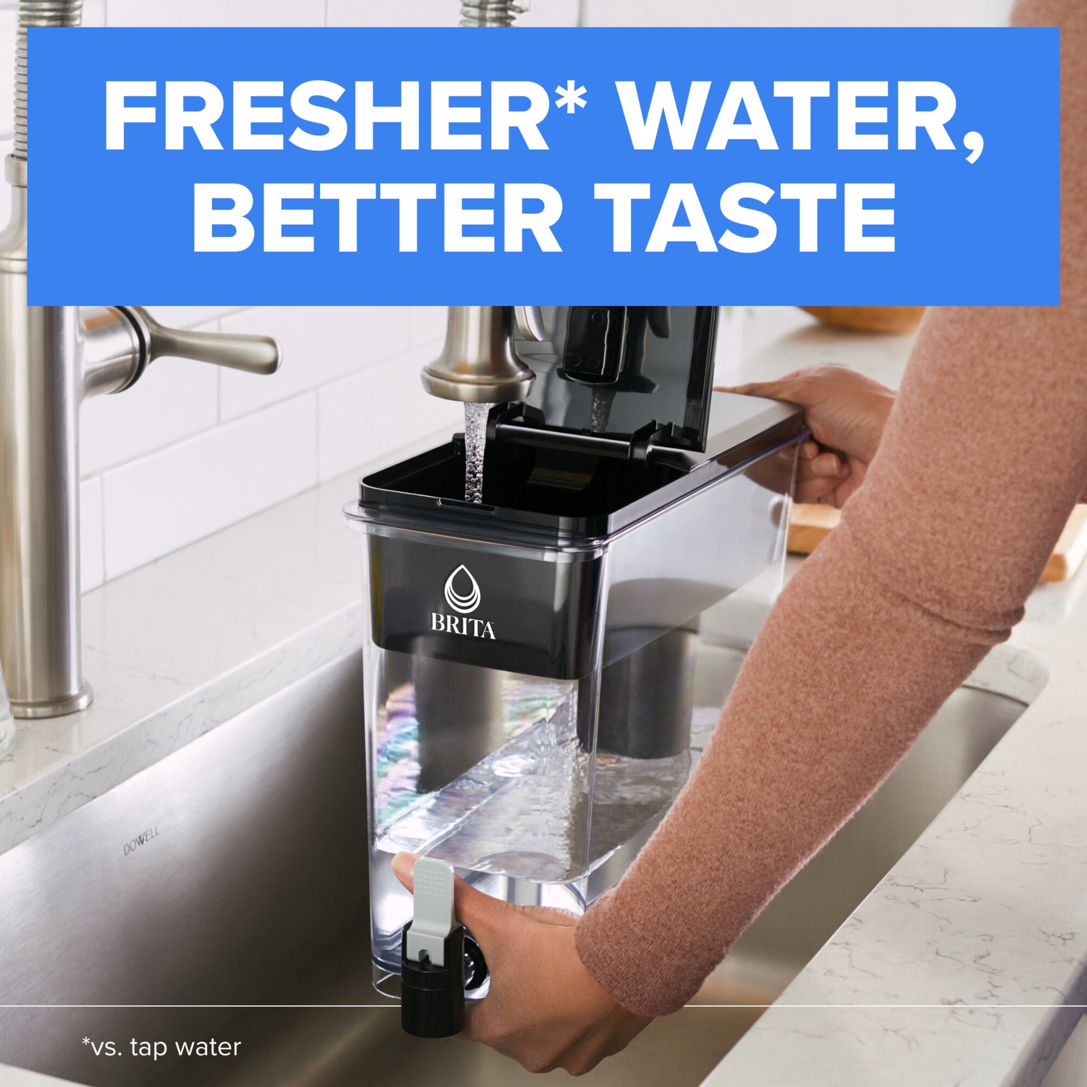 Brita UltraMax Water Filtration Dispenser (Black, 27 Cup) cyyje