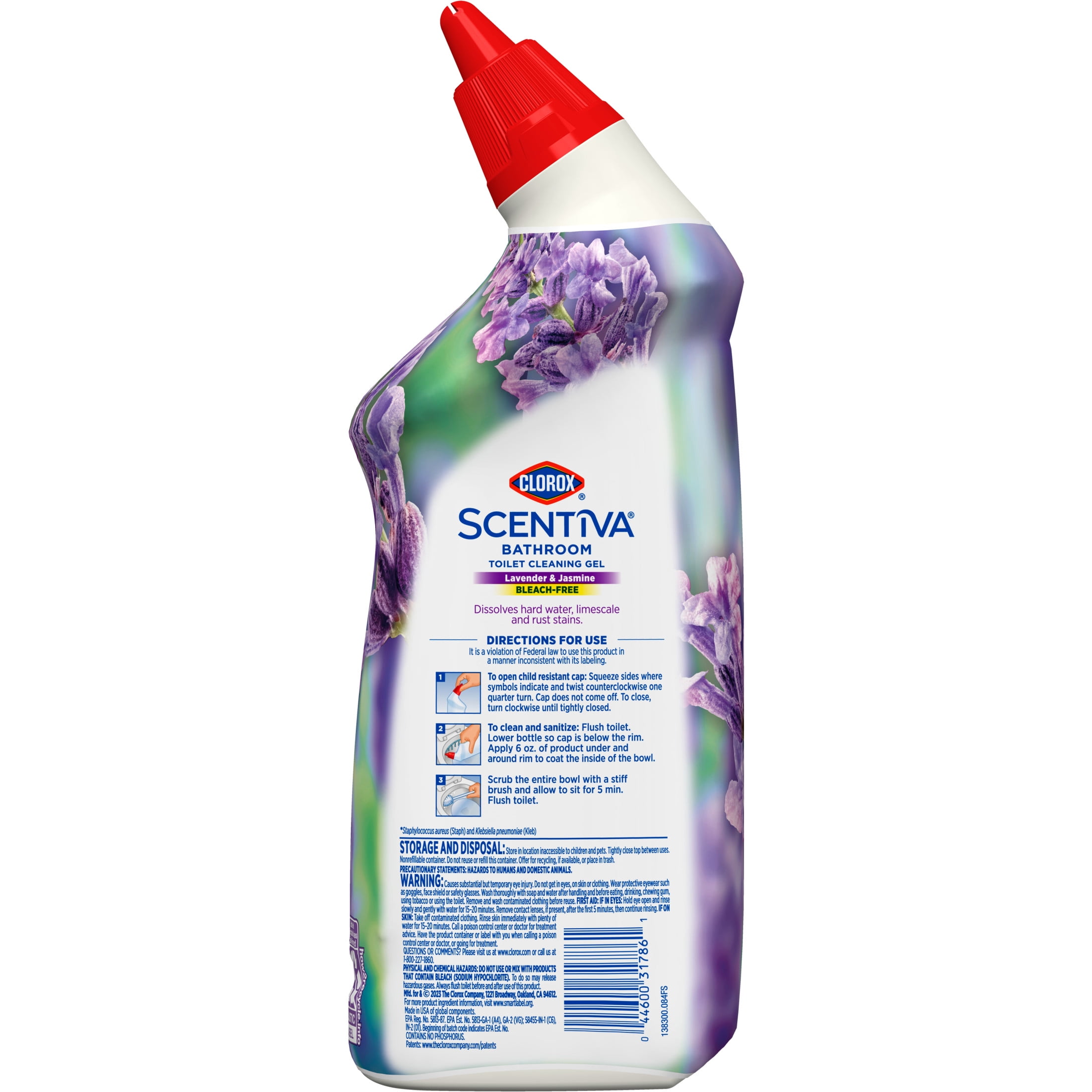 Clorox Scentiva Toilet Bowl Cleaning Gel, Lavender and Jasmine Scent (24 fl oz) drgoe