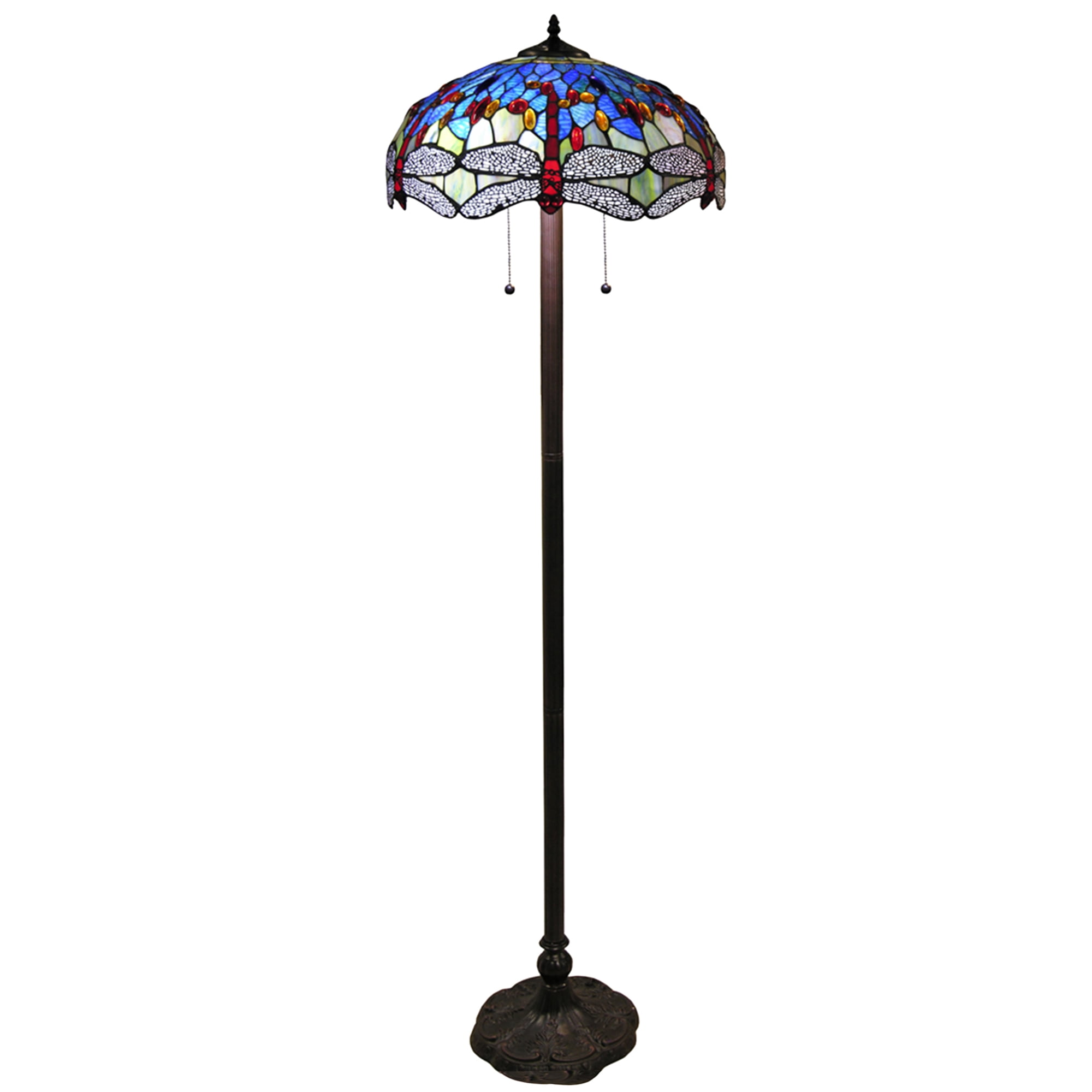 Warehouse of Tiffany Azul Dragonfly Floor Lamp (Bronze, 61 in) 4blzp