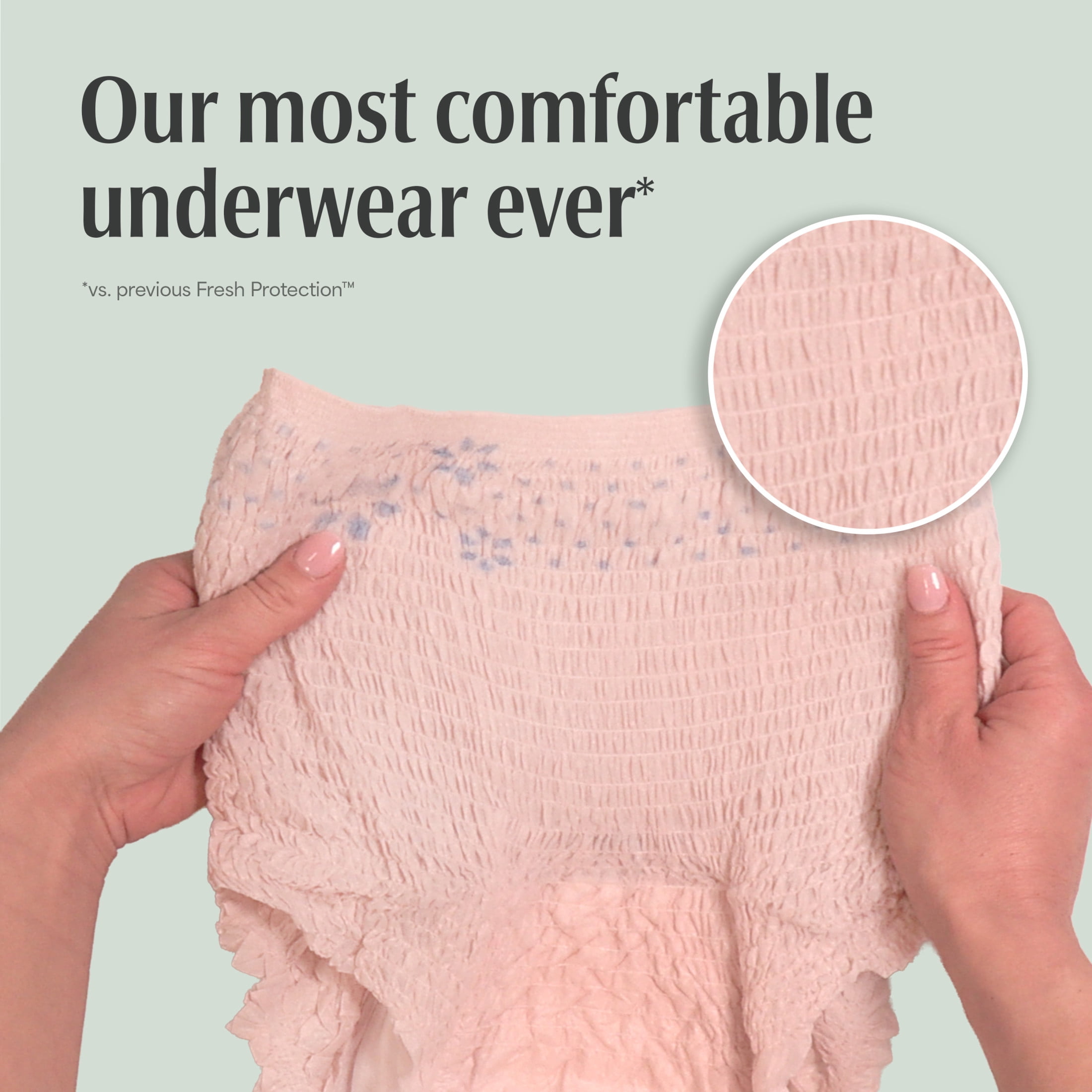 Depend Fresh Protection Incontinence Underwear for Women, Maximum Absorbency Disposable Briefs (White, Medium, 18 Count) po0m1