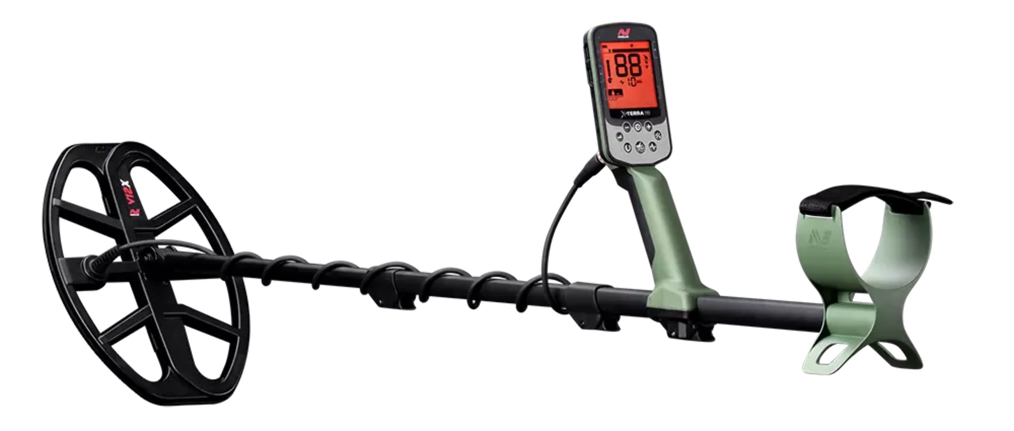 Minelab X-Terra Pro Waterproof Metal Detector with V12X Coil (Black, 16 ft Depth) lpzwo