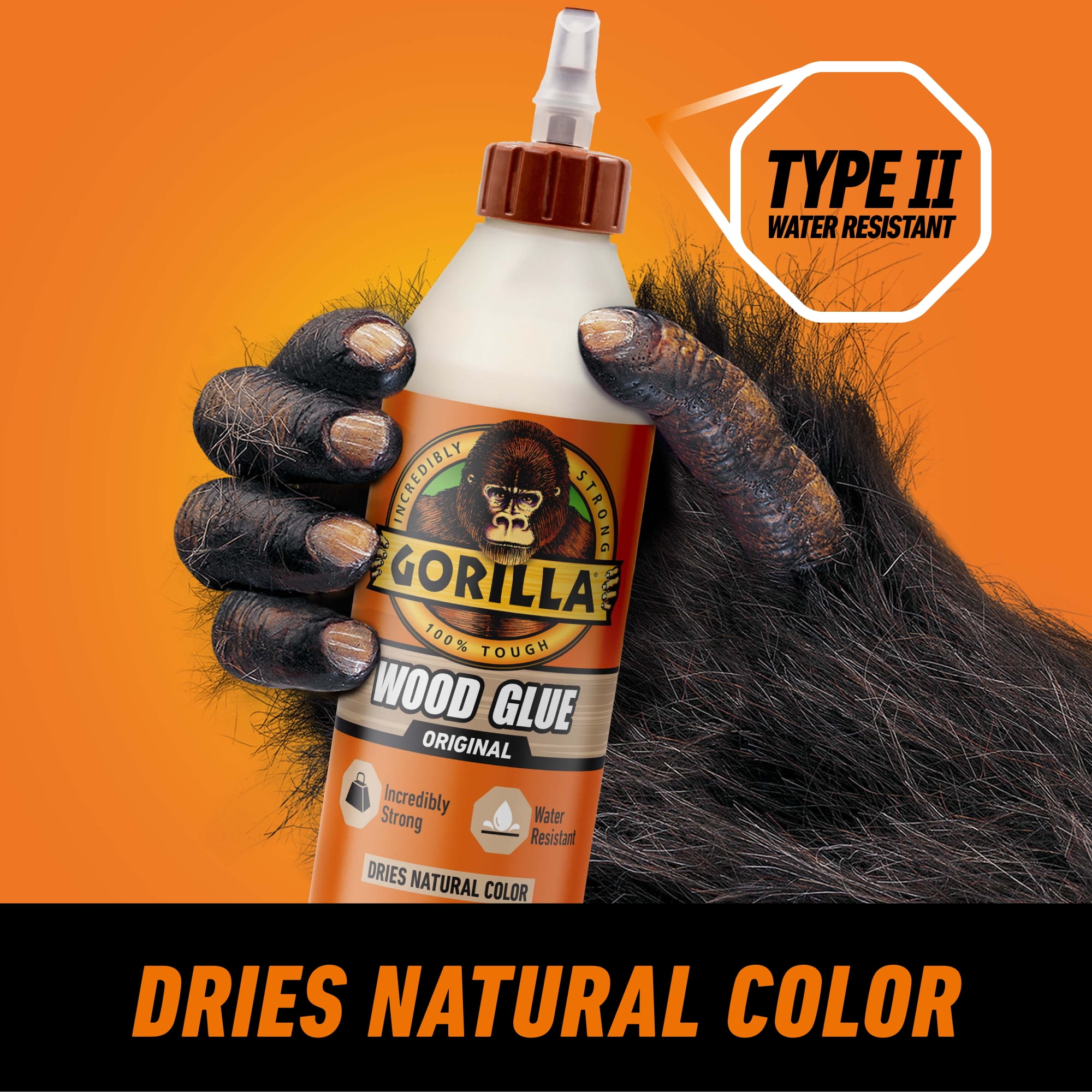 Gorilla Wood Glue, Moisture Resistant Adhesive for Indoor and Outdoor Projects (White, 18 oz) hk7x5