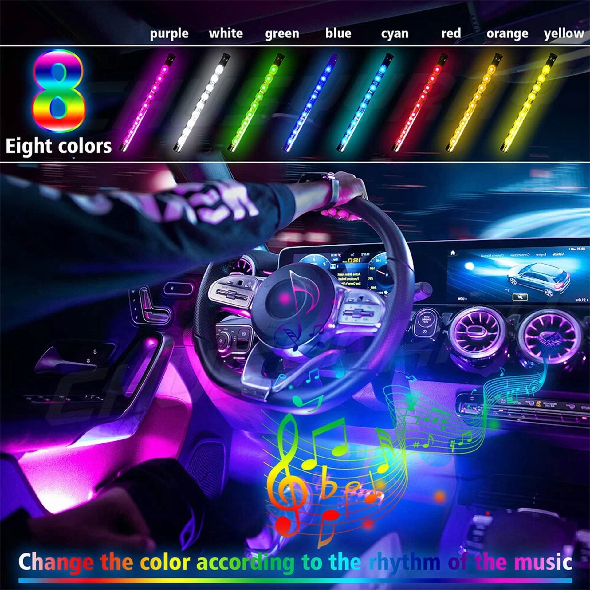 KLYNE 4-Piece Flexible 5050 RGB LED Strip Light Kit with Remote for Room Decor (4 Pack) sp839
