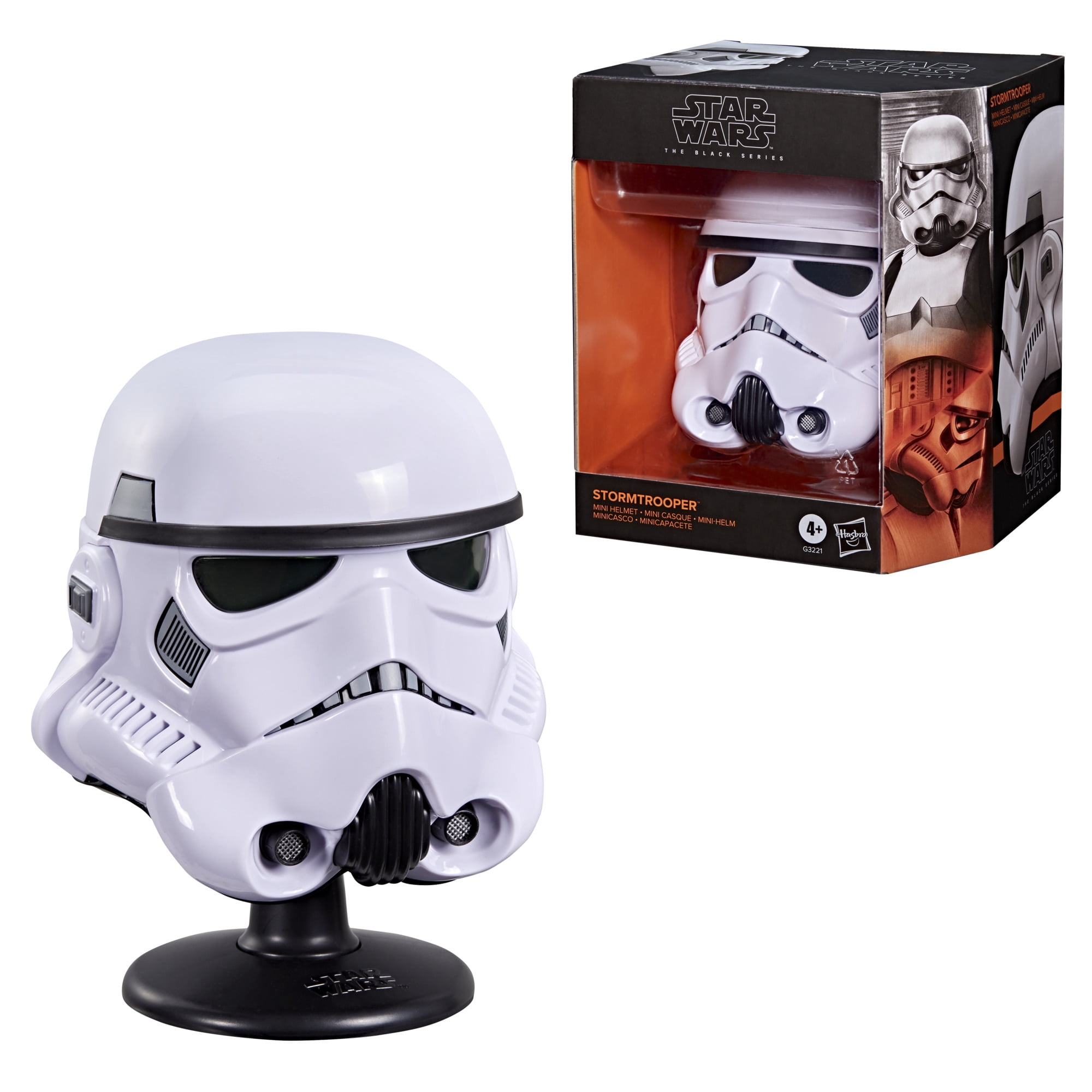 Star Wars The Black Series Stormtrooper Premium Mini Helmet for Display (White, 6 in) 351sv