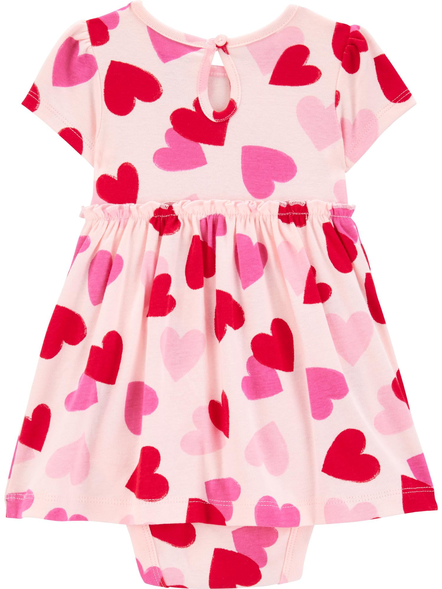 Carter's Child of Mine Baby Girl Valentine's Dress Set (Pink, Newborn-12 Months) s1uo6