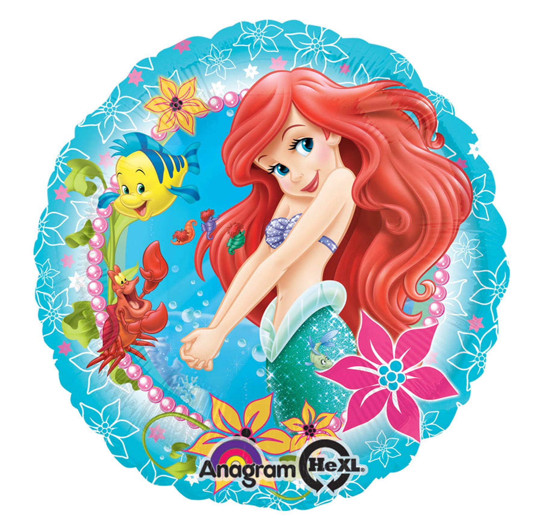 Anagram Little Mermaid Ariel Under The Sea Foil Balloon (Multicolor, 17 in) hecnf