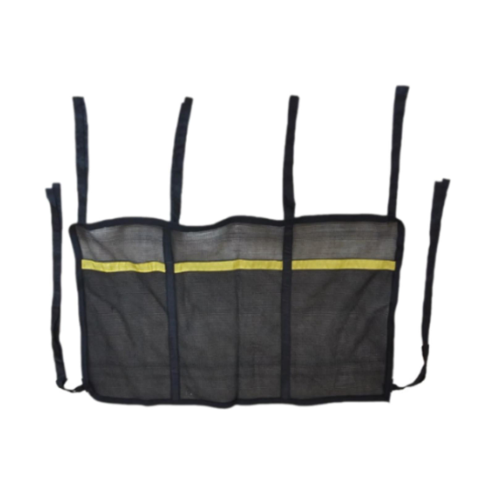 yotijay Trampoline Shoe Storage Organizer Net with Three Mesh Pouches (Black, 32.7 in x 19.7 in) 8ifo0