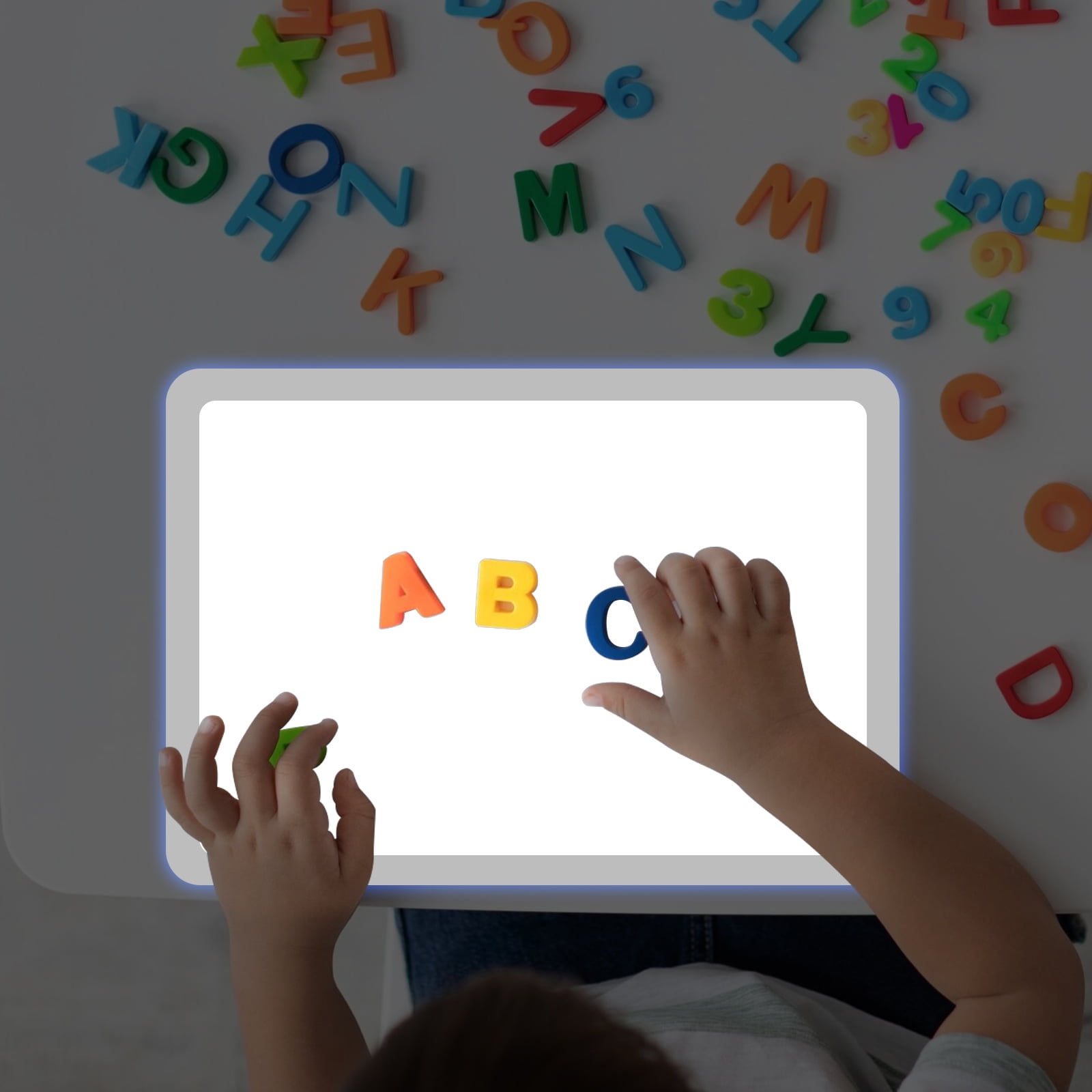 Wekvgz LED Light Box for Kids Sensory Drawing and Tracing Table (Adjustable Brightness, 15.7 in x 11.6 in) mkq5d