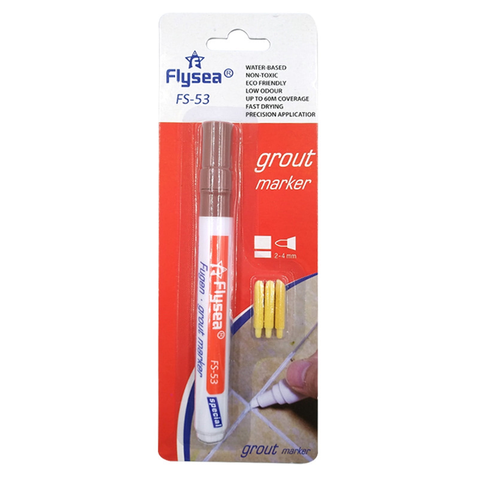 GZSZGIQ Tile Grout Repair Marker Pen Waterproof Gap Restorer for Bathroom and Kitchen (Black, 7.71x0.74 in) 0ebuz