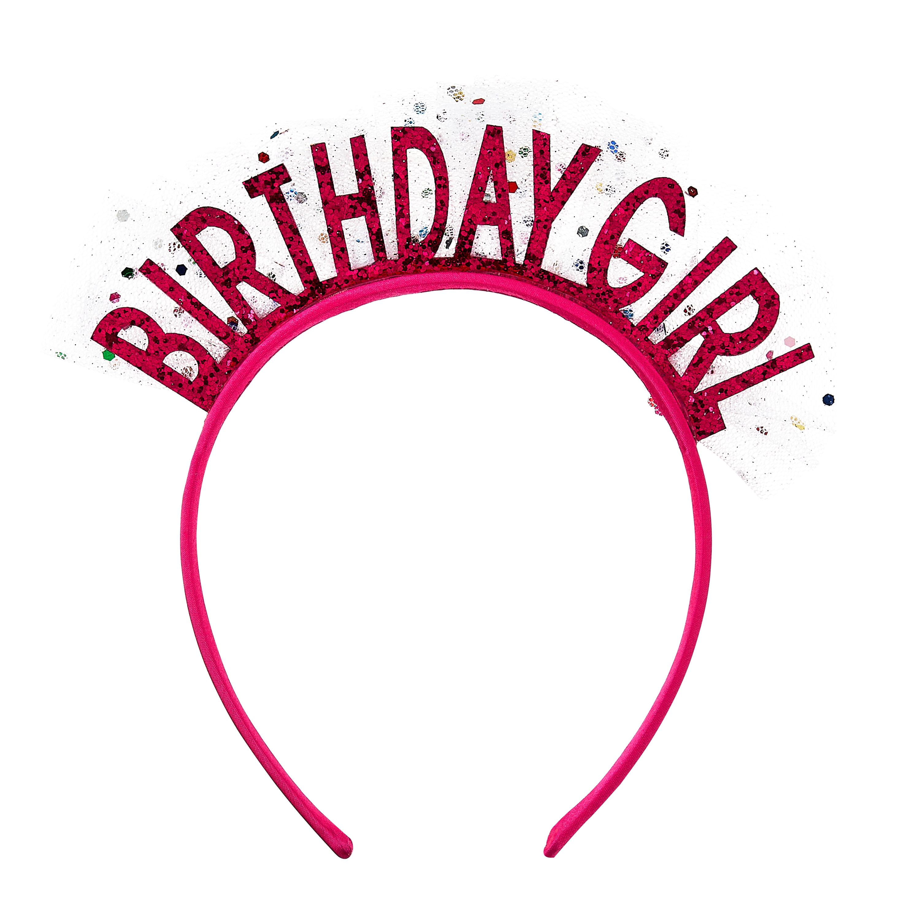 Way To Celebrate Birthday Girl Tulle Headband (Pink, One Size) n67gy