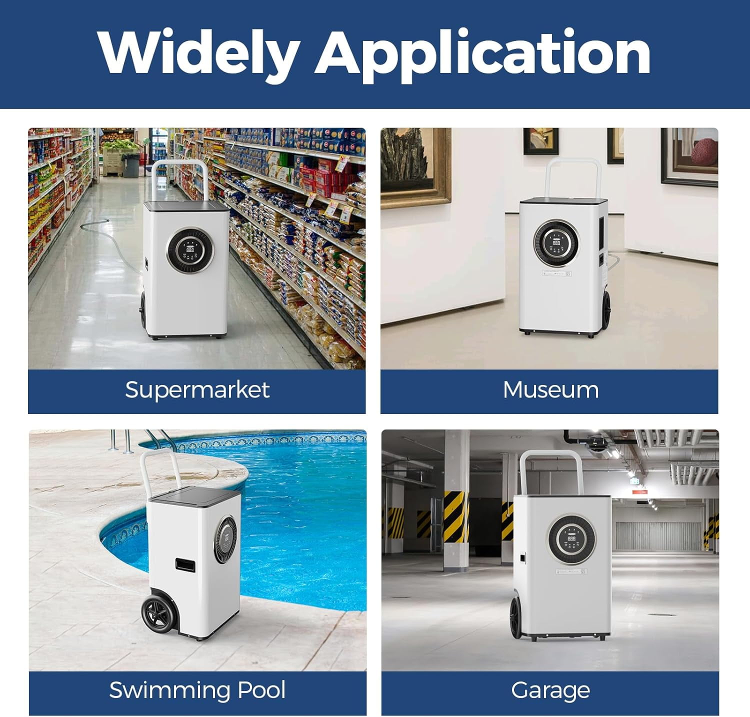 AlorAir 110PPD Commercial Dehumidifier with Pump and Drain Hose (White, 1300 Sq. Ft.) g4weg