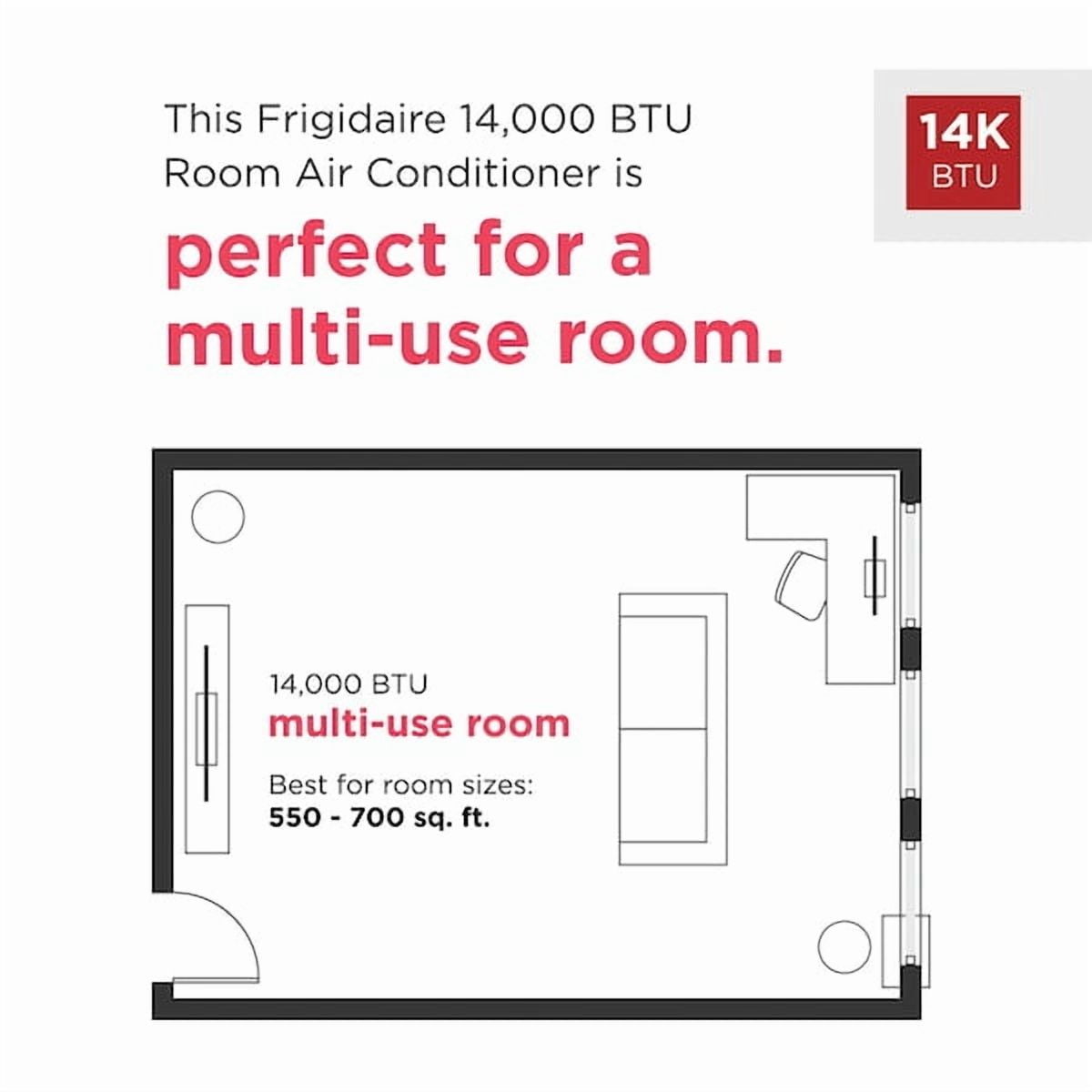 Frigidaire Gallery 14,000 BTU Inverter Portable Air Conditioner with Heat Pump (White, 14,000 BTU) jelmt