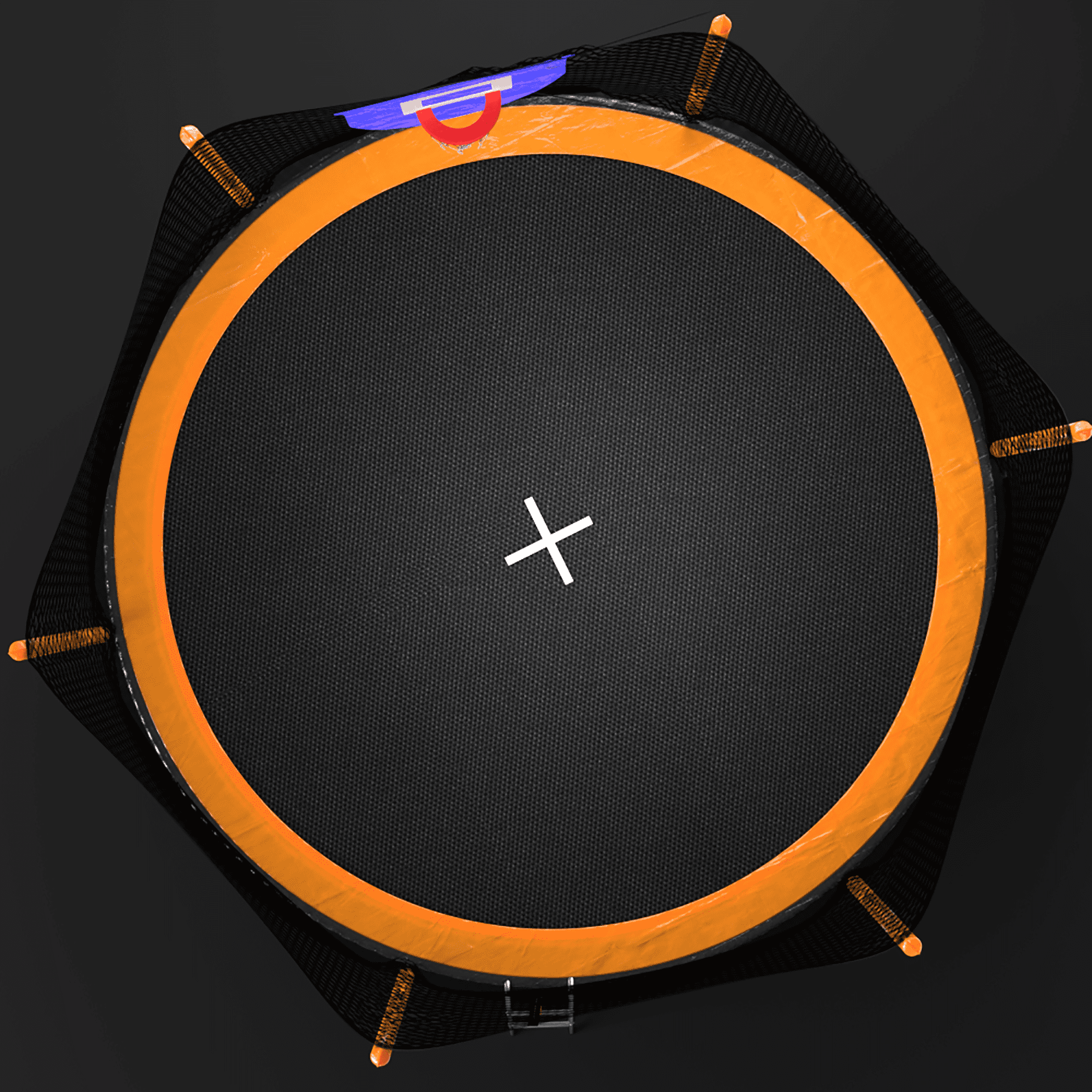 SUNRINX 14ft Outdoor Trampoline with Basketball Hoop, Safety Enclosure, and Ladder (Orange, 14ft) voq7p