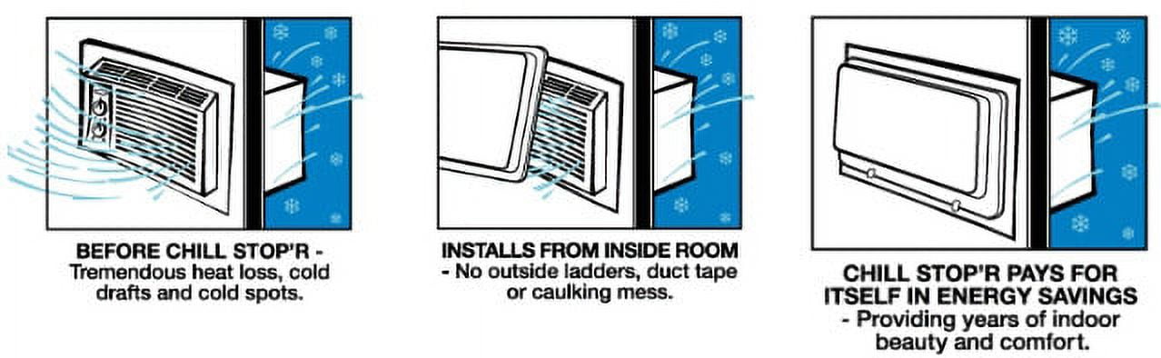 CHILL STOP'R Universal Through-the-Wall Air Conditioner Cover (21 in x 30 in x 6 in) o86nm