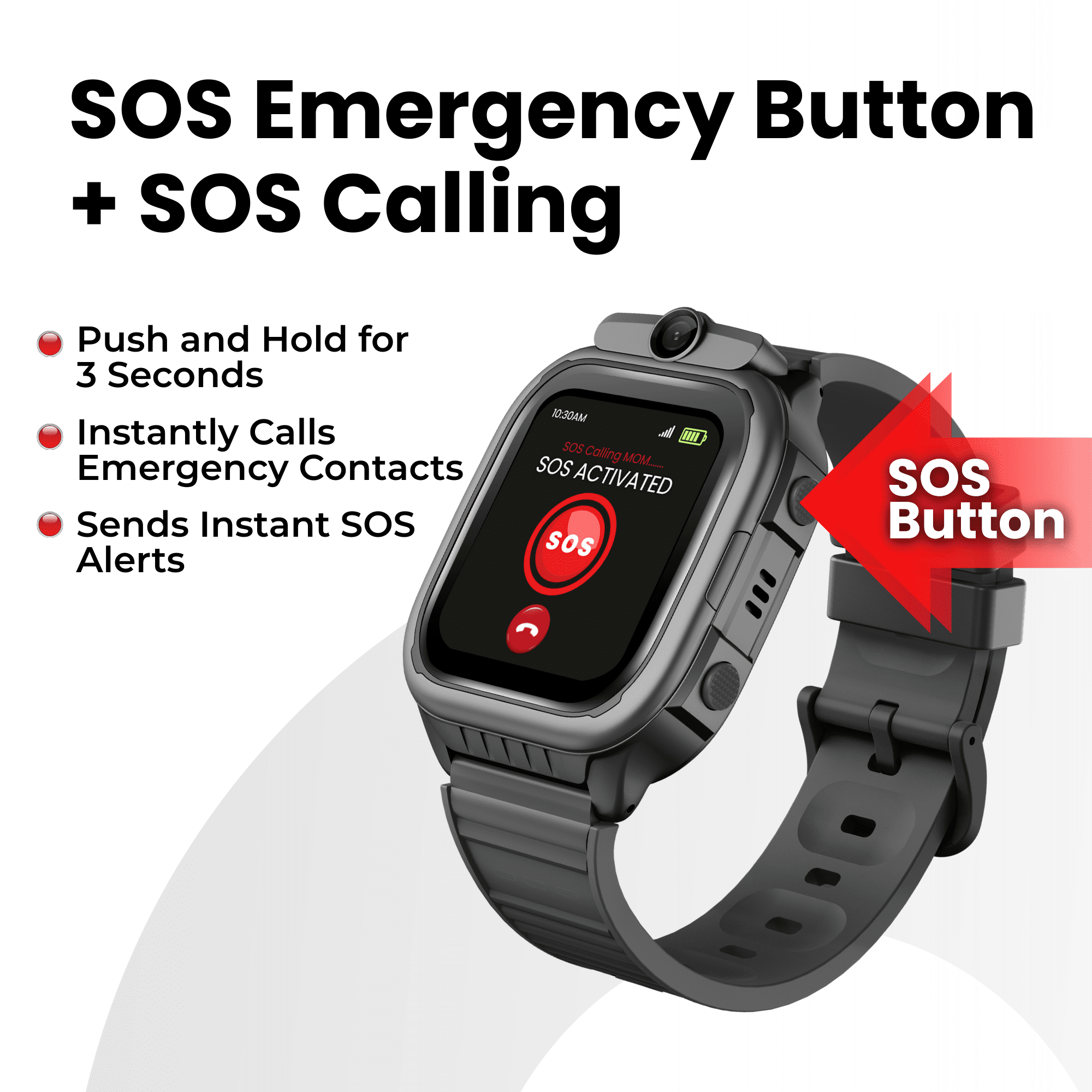 EmojiKidz 2026 GPS Smartwatch for Kids with 4G Calling, Texting, Camera, and SOS Alerts (Black, 1 Unit) 7vkj2