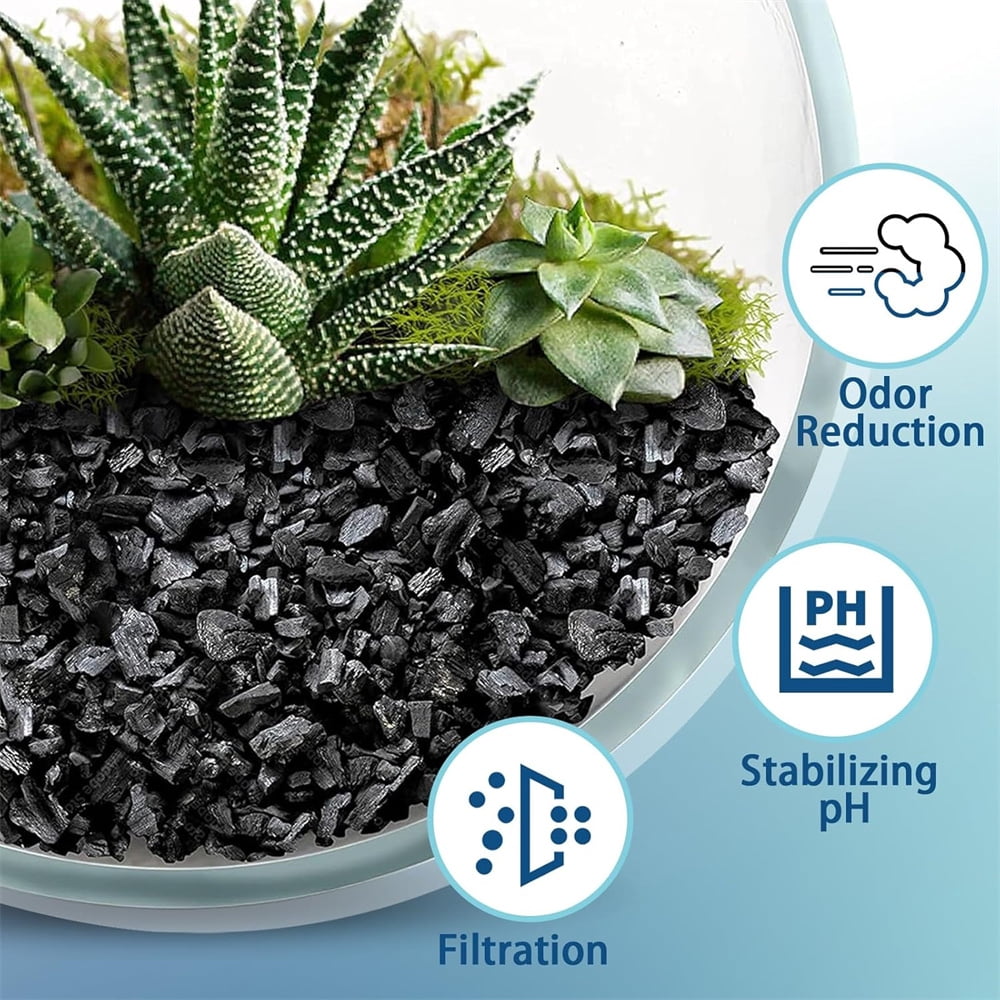 TRIANI Horticultural Charcoal for Plants, Natural Soil Amendment for Drainage and Odor Control (Black, 10.6 oz) v0h21