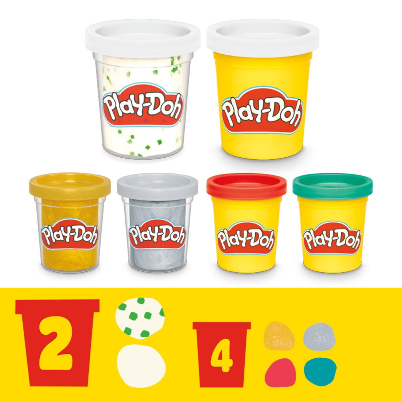 Play-Doh Drill 'n Fill Dentist Toy Set with 10 Dental Accessories (6-Pack, 12 oz) 6jw71