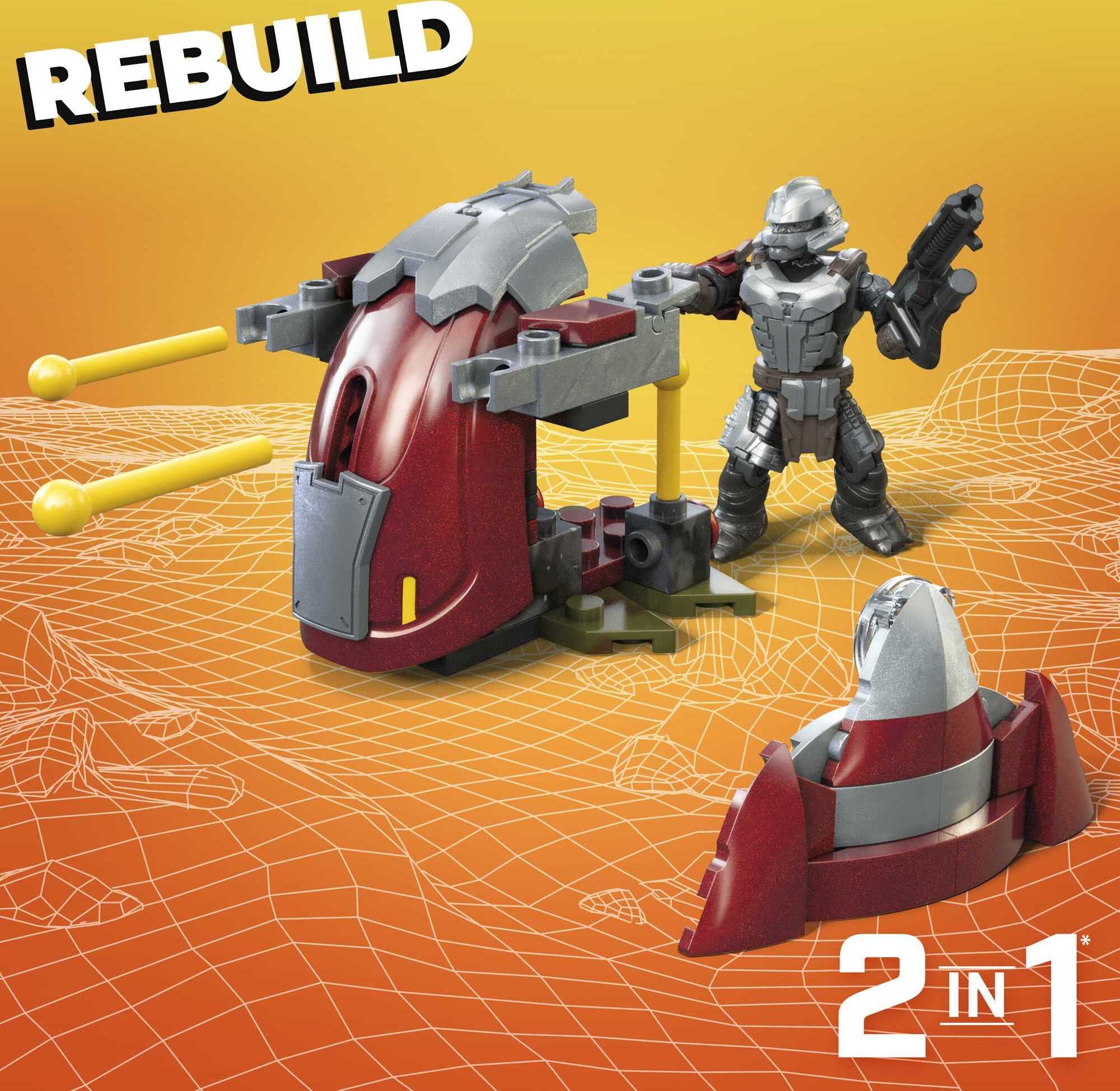 MEGA Halo Infinite Hijacked Ghost 2-in-1 Building Set (123 Pieces) lje0u