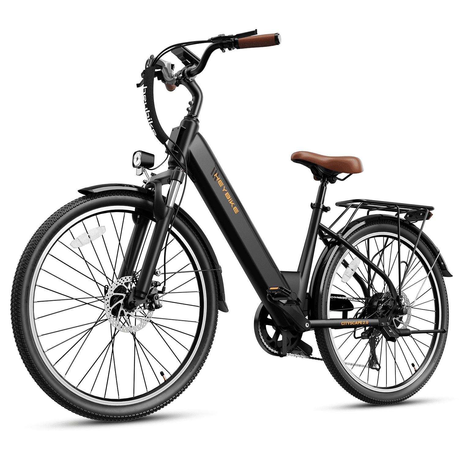 Heybike Cityscape 2.0 Electric Commuter Bike, 500W Motor, 50 Mile Range, UL Certified (Black, 26 in) g9u1b