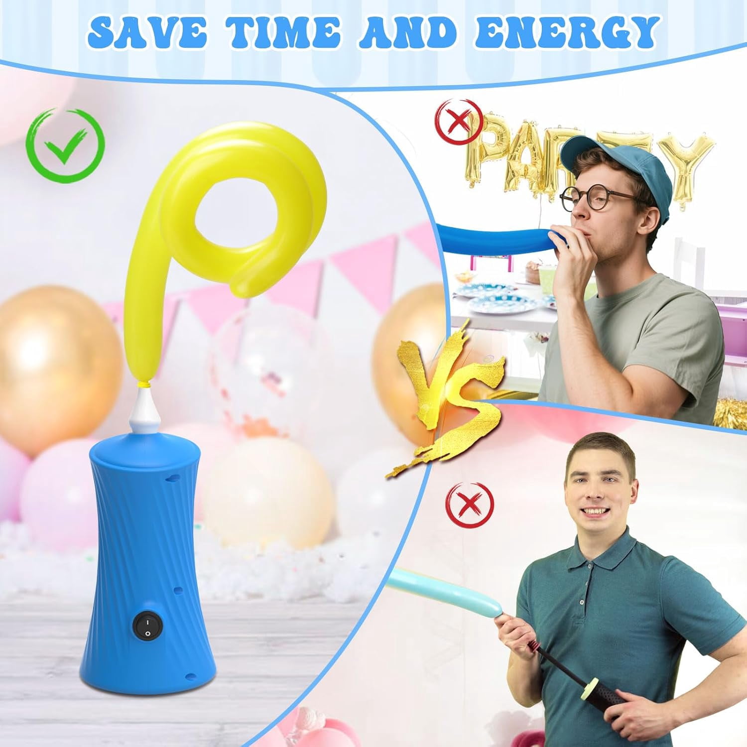206 Electric Balloon Pump Portable Air Inflator for Party Decorations (1 Unit) 179nk