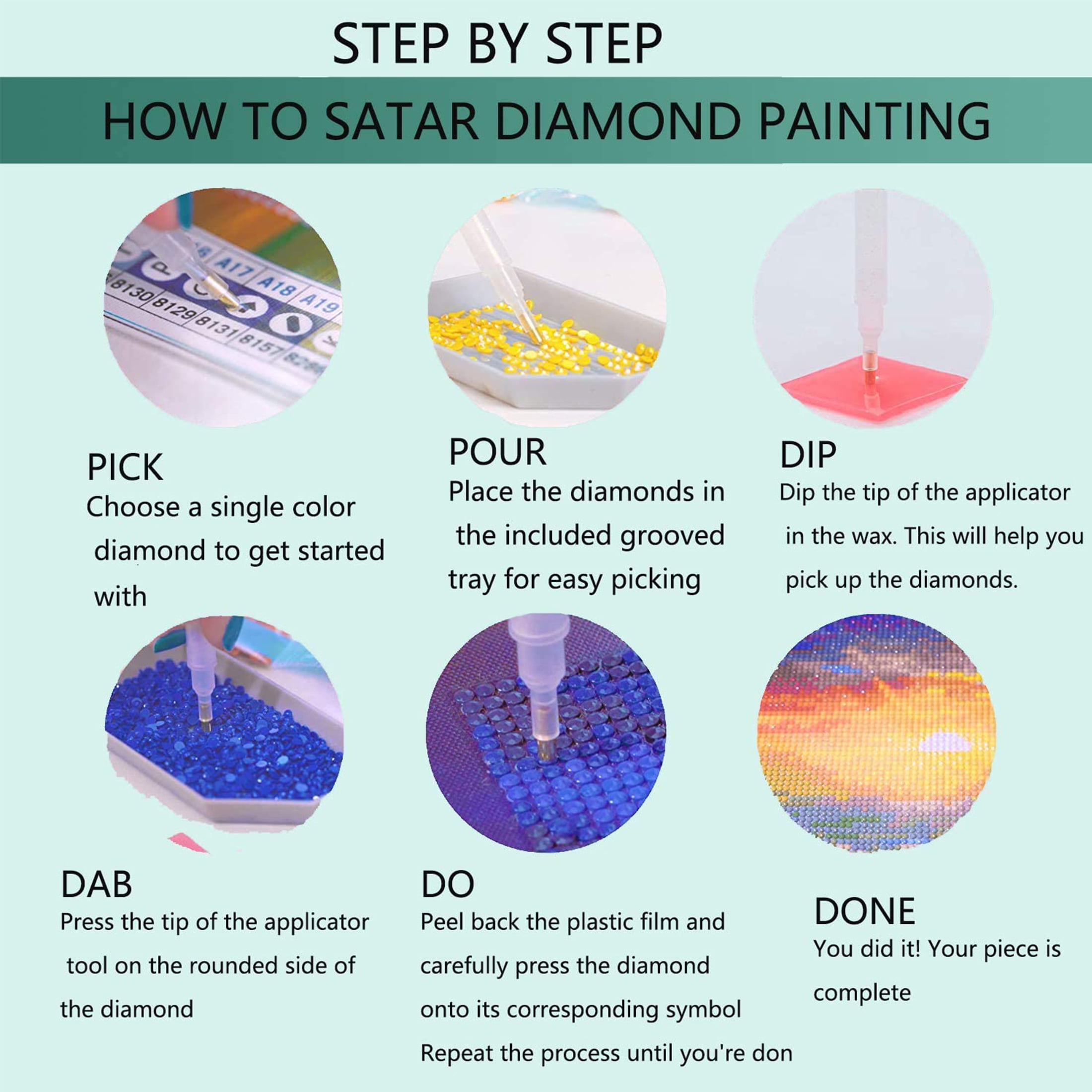 YALKIN Full Square Diamond Painting Kit for Adults (31.5 in x 11.8 in) h9fgi