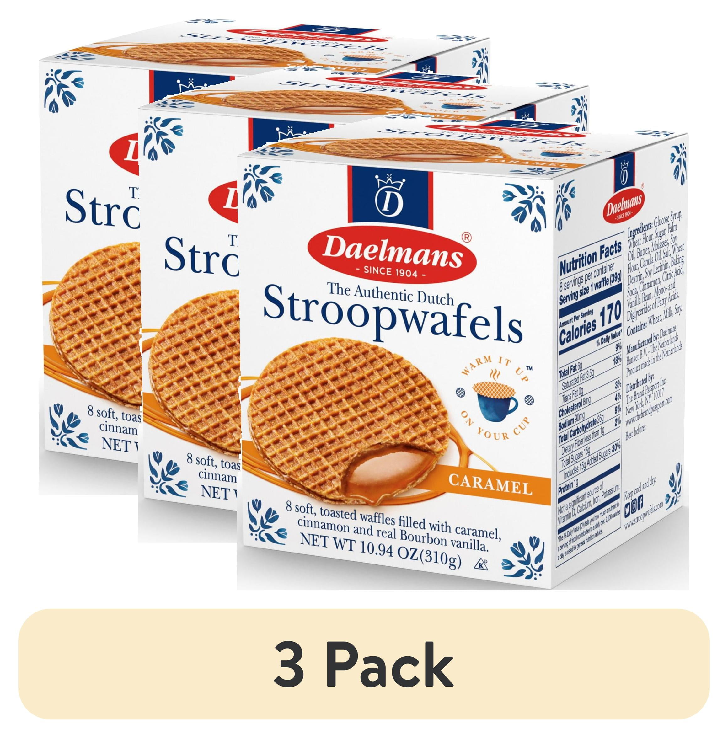 Daelmans Caramel Stroopwafels Dutch Syrup Waffle Cookies (3 Pack, 10.94 oz) 3tomx