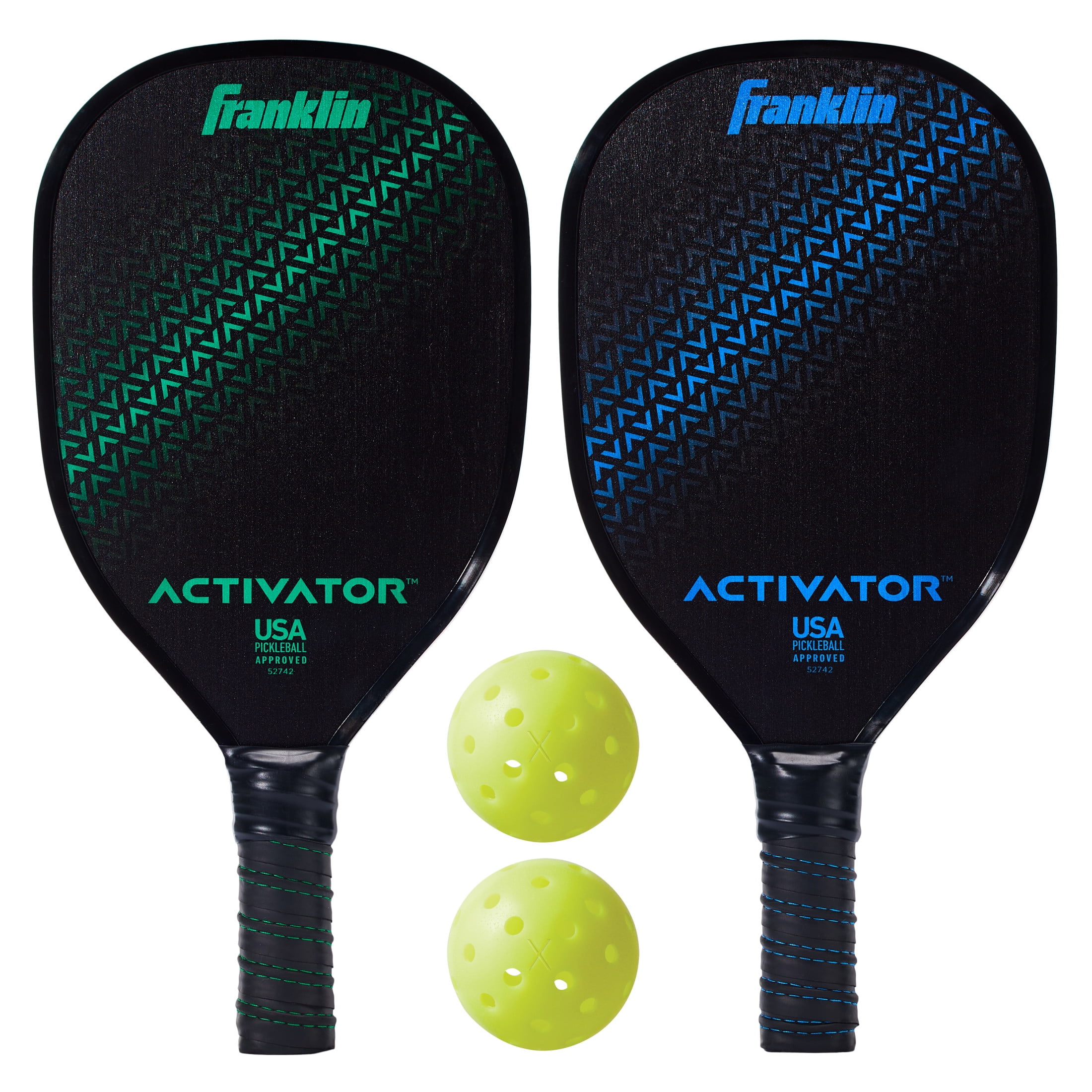 Franklin Sports Pickleball Paddle and Ball Starter Set (2 Player, 10 oz) bs6mb
