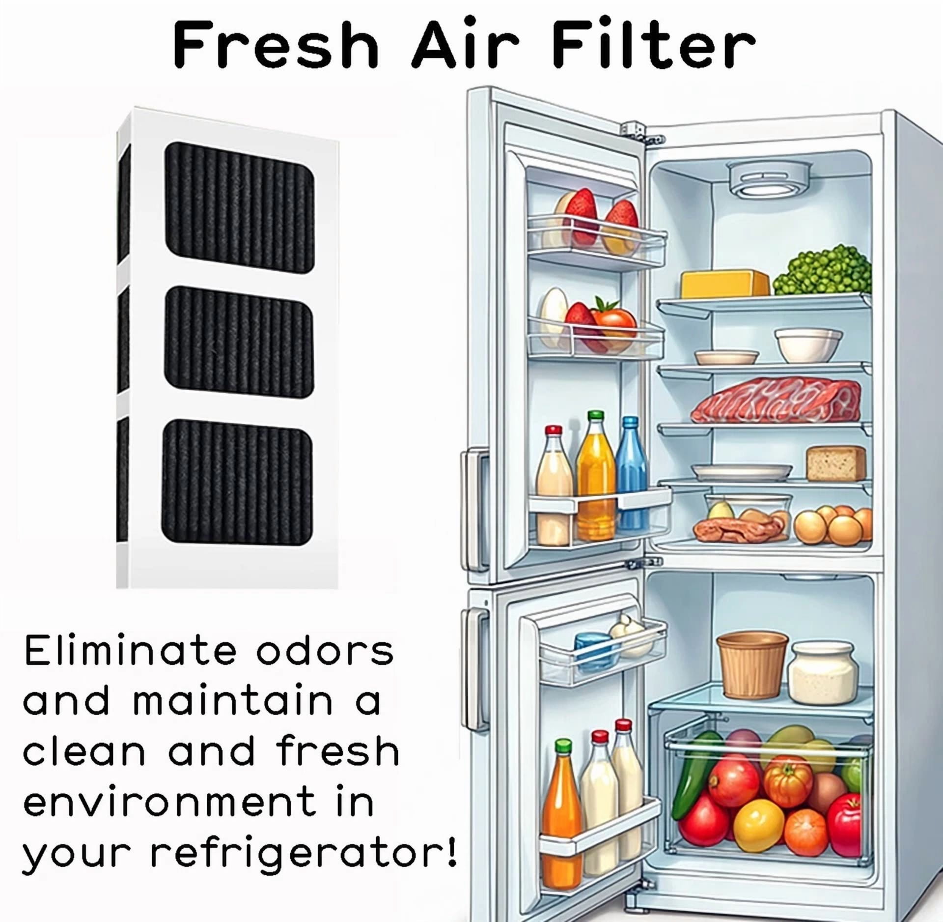 Rhea Pure Paultra 2 Air Filter Replacement for Frigidaire Electrolux Refrigerators (2 Pack) we9qa