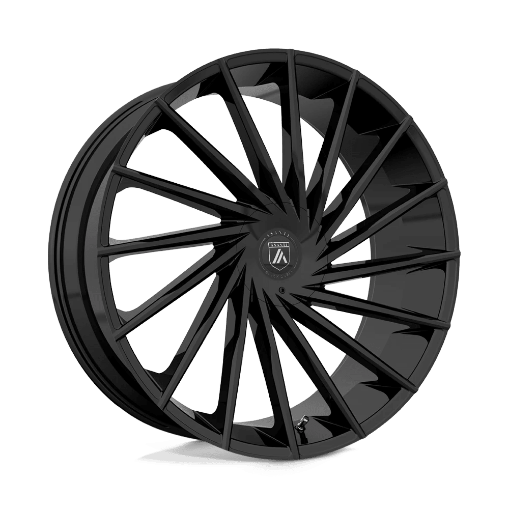 Asanti AB18 Cast Aluminum Wheel Gloss Black (22x9 in, 5x112/120 Bolt Pattern) z7m9t