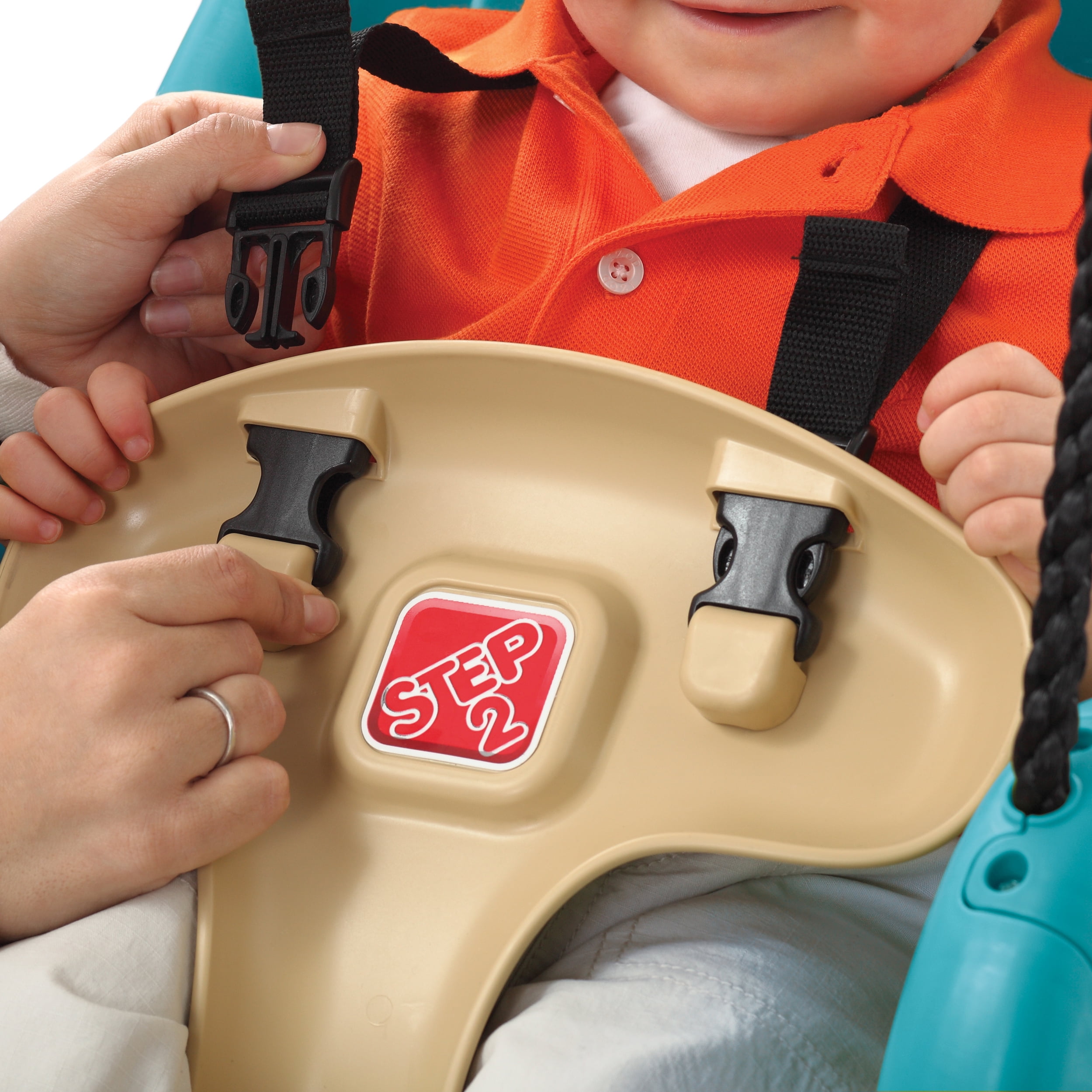 Step2 Toddler Baby Swing Set Accessory with T-Bar and Weather-Resistant Ropes (Teal, 50 lb Capacity) wnziv