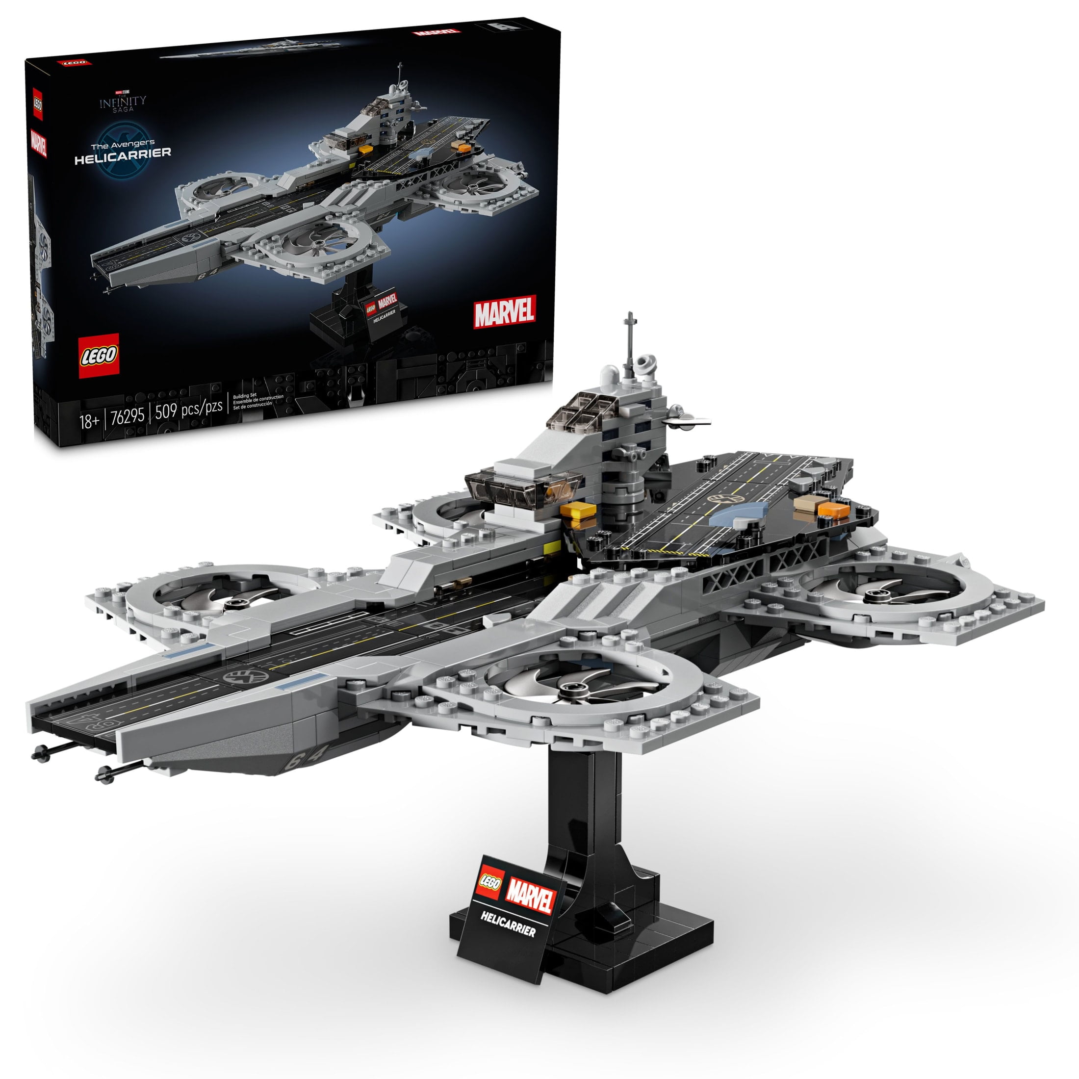 LEGO Marvel The Avengers Helicarrier Building Set for Adults (509 Pieces, 13 in. Long) 3n408