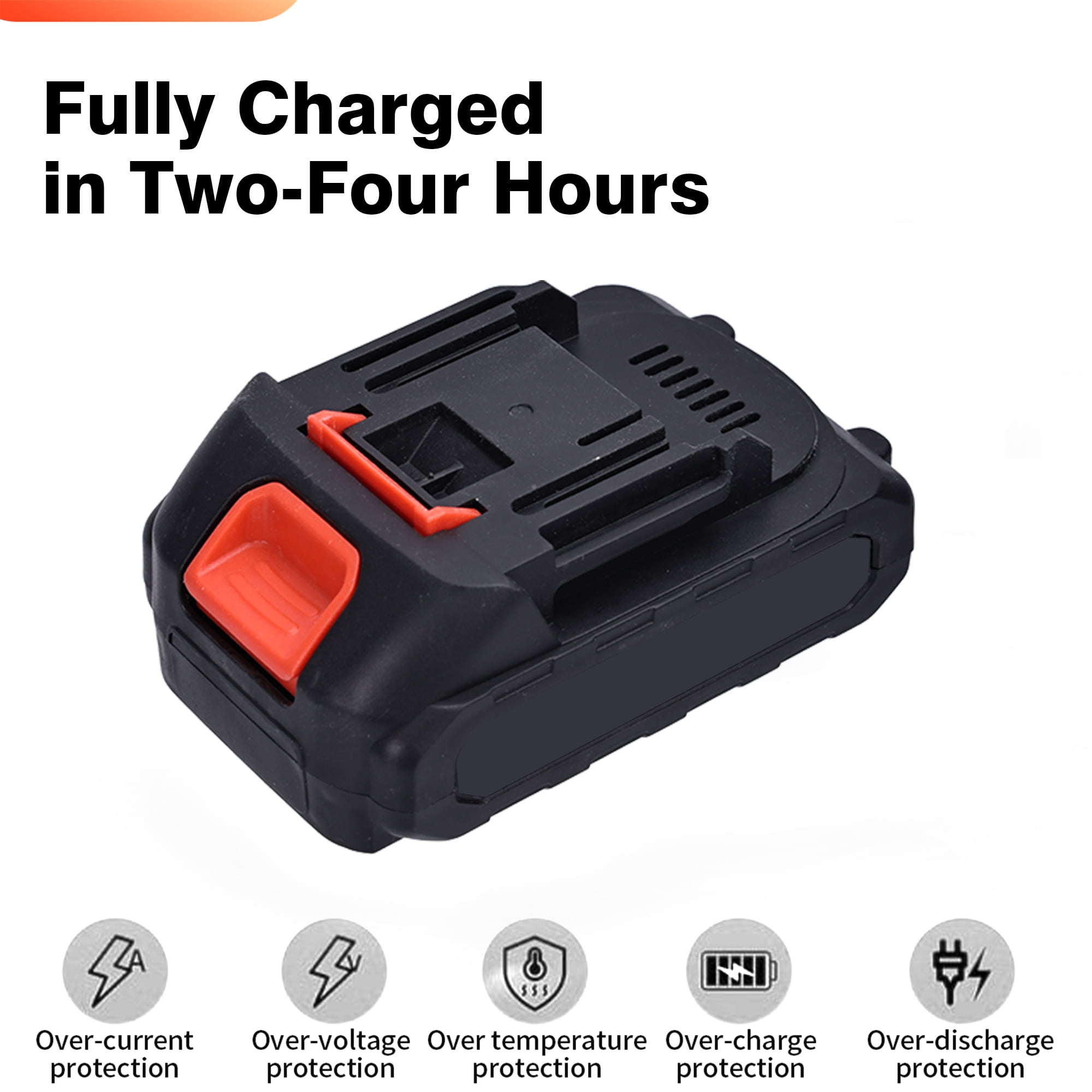 HDJ Cordless Mini Chainsaw, Portable Electric Wood Cutter with 6 inch and 8 inch Guide Bars (Black, 2-Pack Battery Set) l82ja